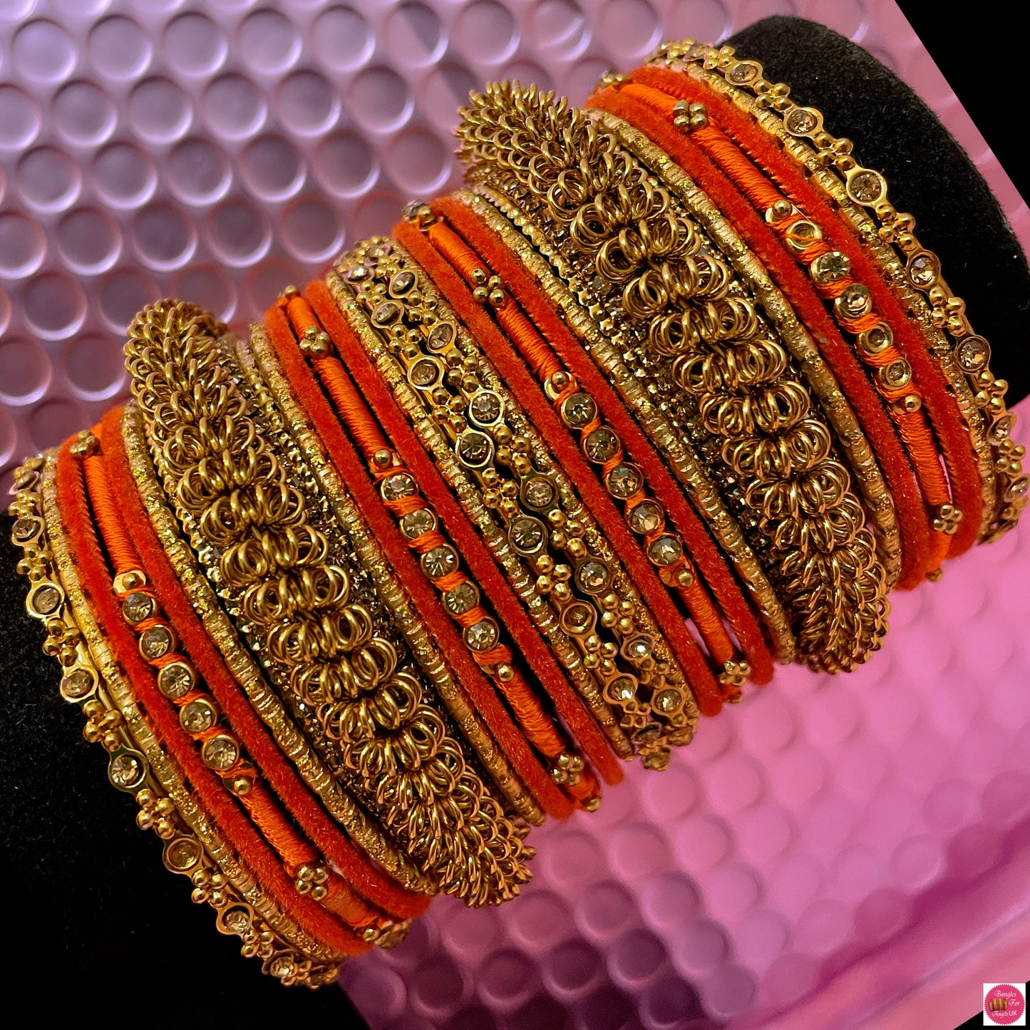 Gold Metal Bangles Sets- Various Colours