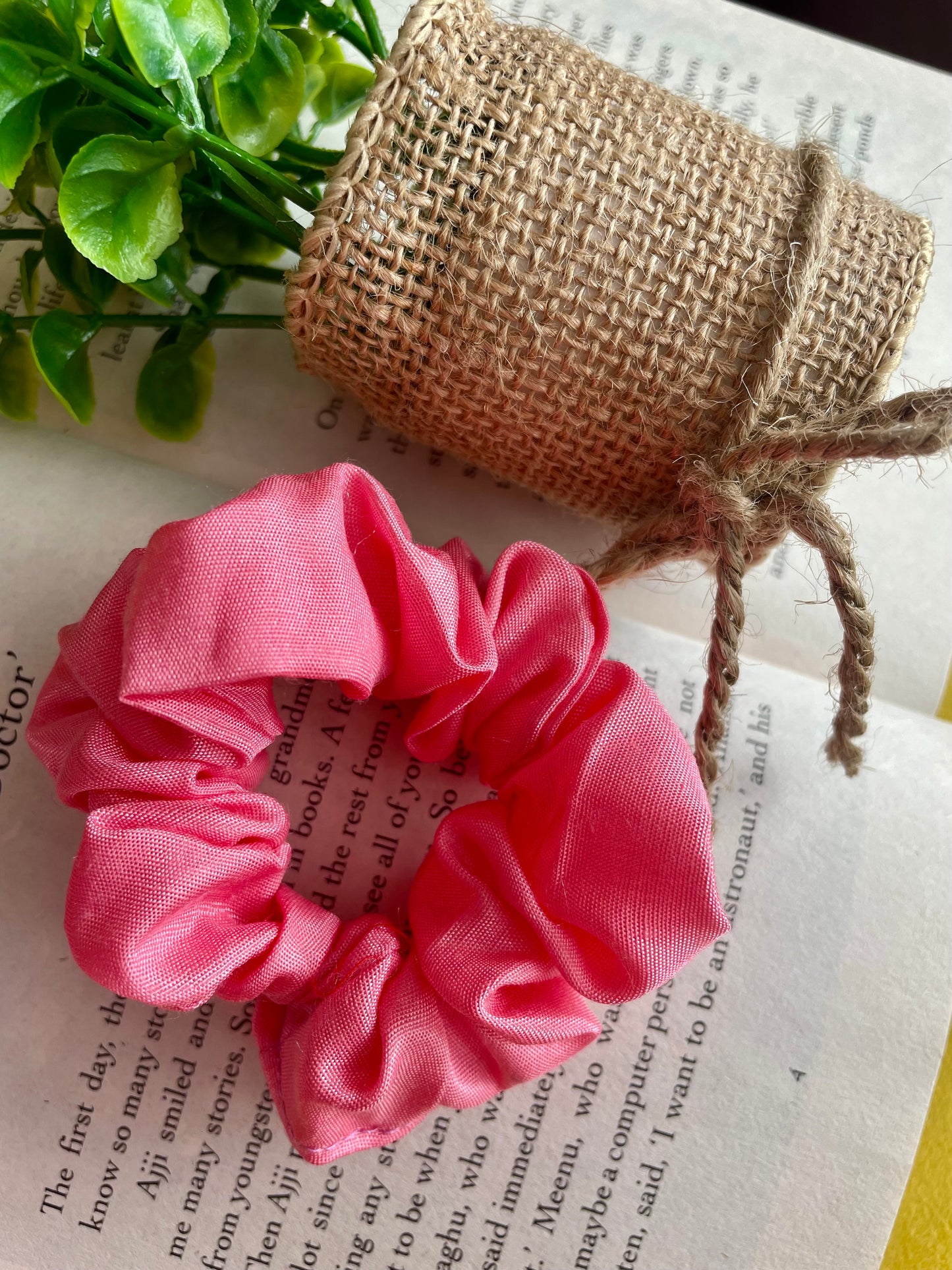 Coral Pink Scrunchie