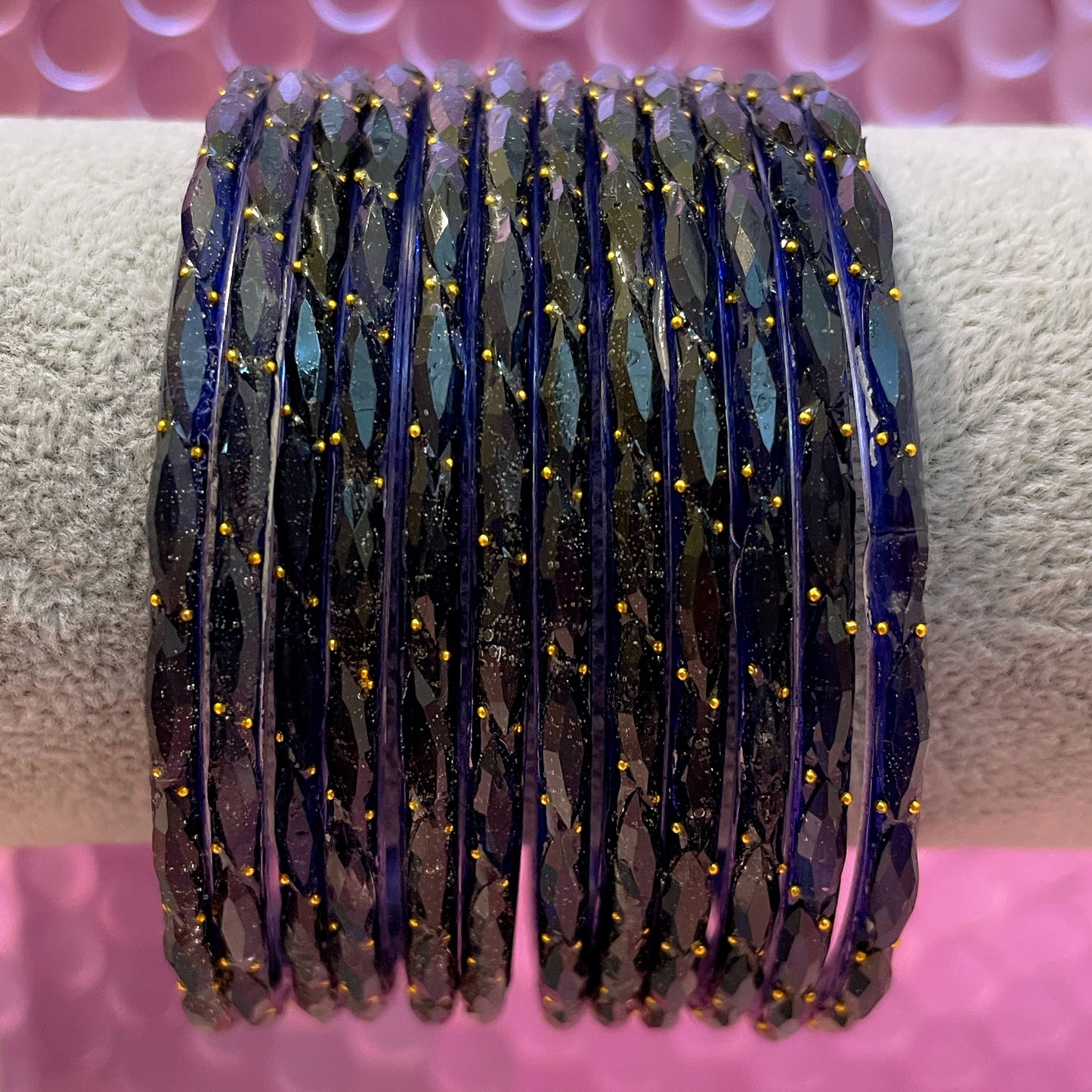 Rain Drop Glass Bangles- Various Colours in size 2.6