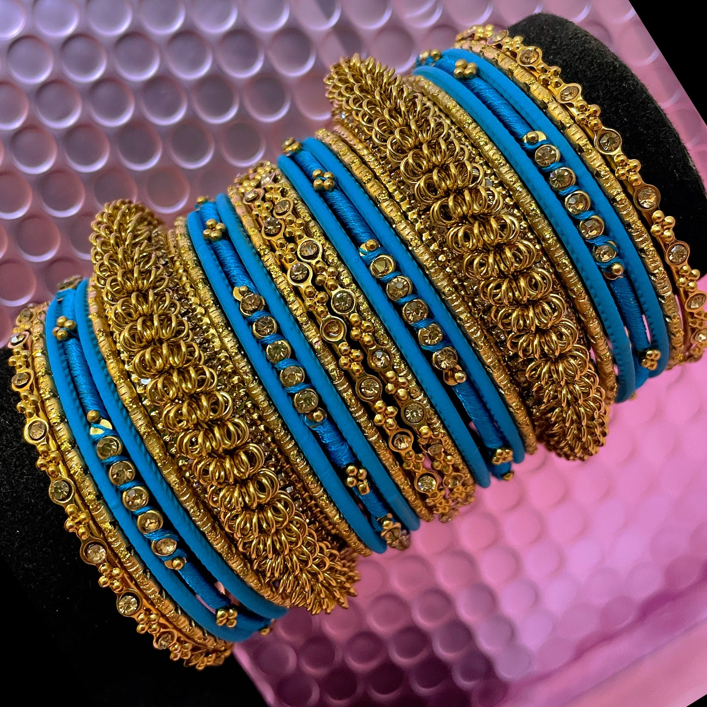 Gold Metal Bangles Sets- Various Colours