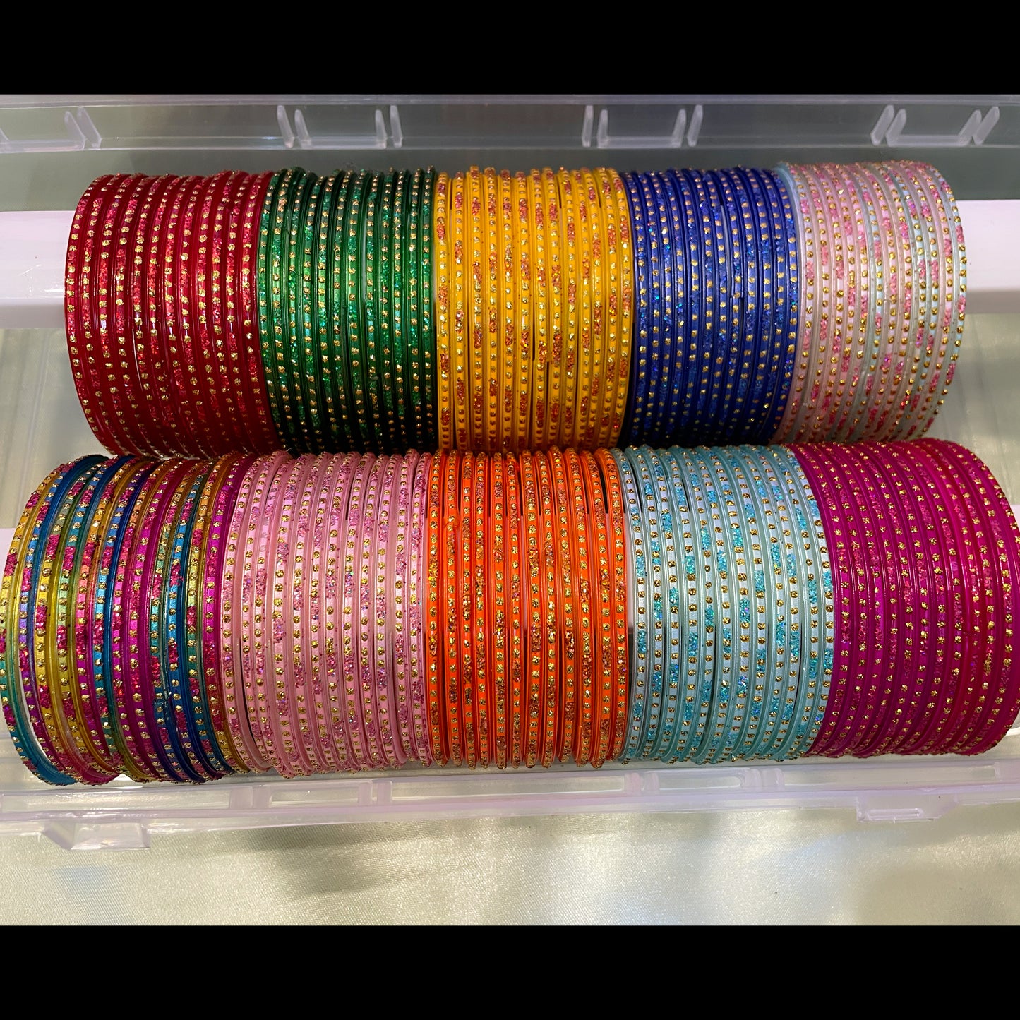 Glass Bangles- Combo Of 10 sets Size 2.6/2.8