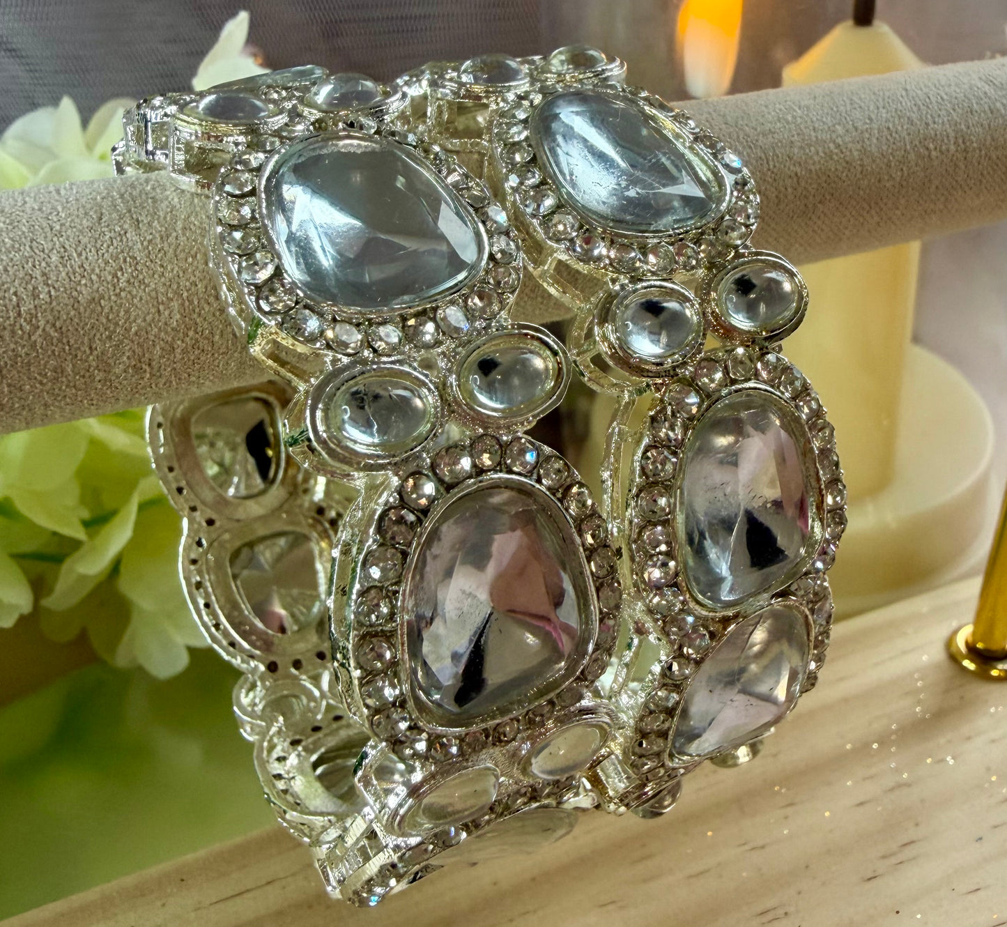 Silver Kundan Metal Karas