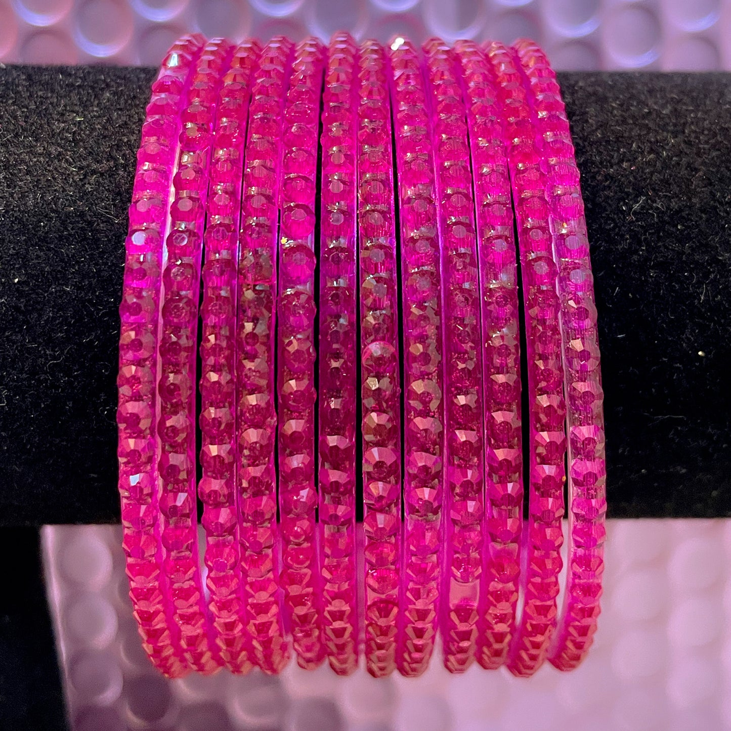 Drop Glass Bangles Various Colours- Size 2.8
