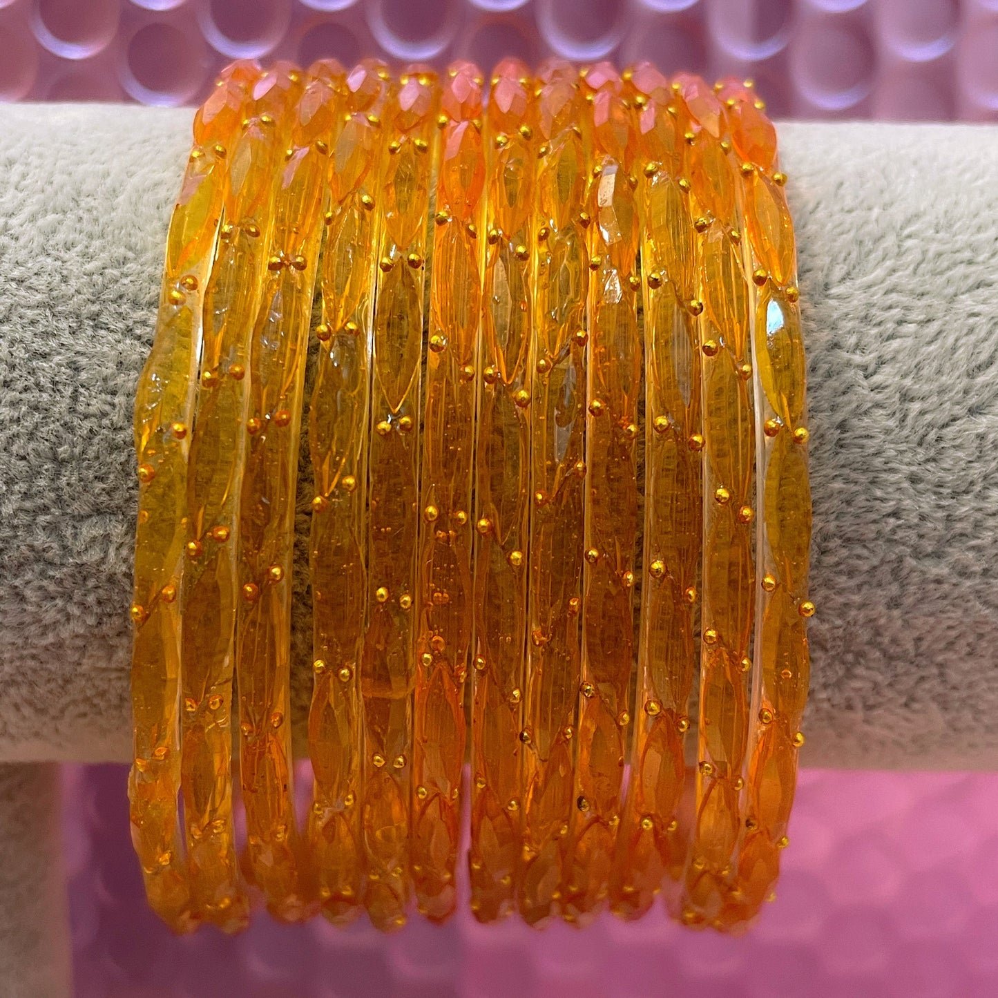 Rain Drop Glass Bangles in various colours - Size 2.10