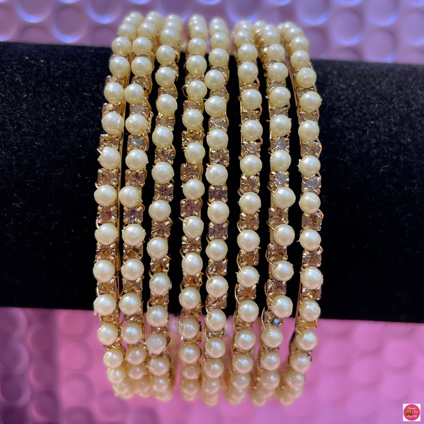 Gold Pearl Metal Karas