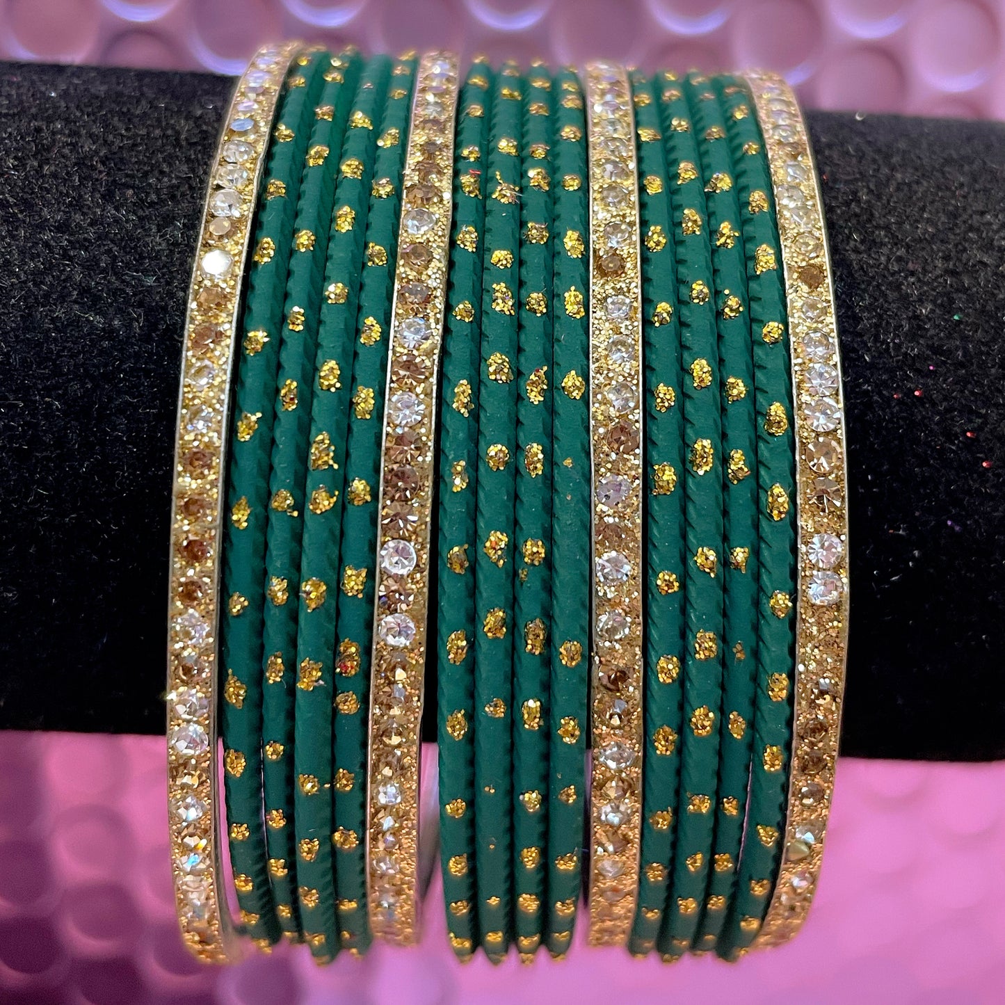 Various Colours Metal Bangles Set- Size 2.10