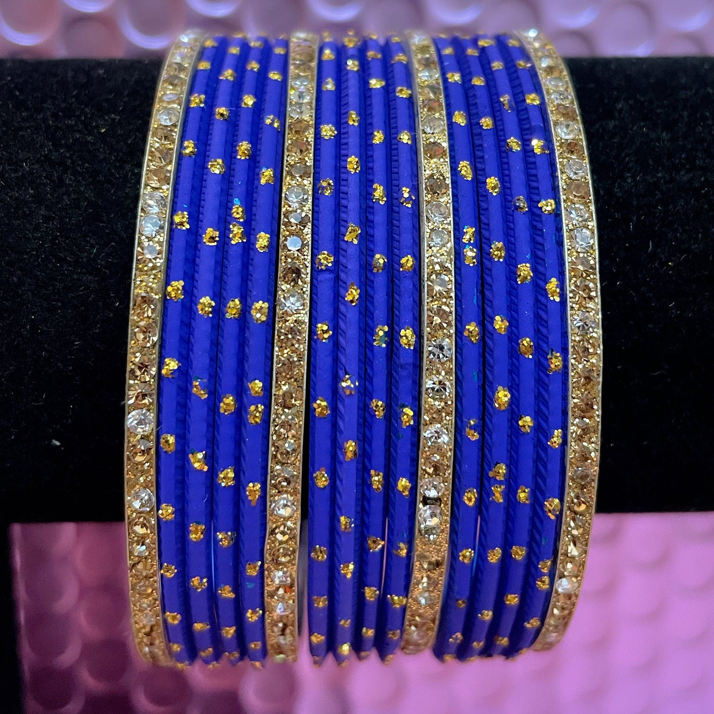 Various Colours Metal Bangles Set- Size 2.10