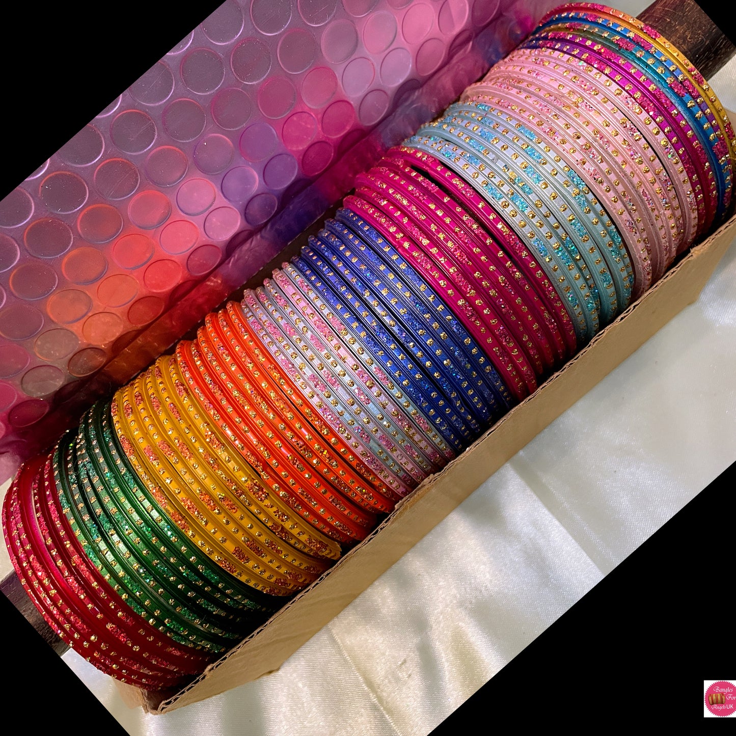 Glass Bangles Combo Box- Size 2.6/2.8