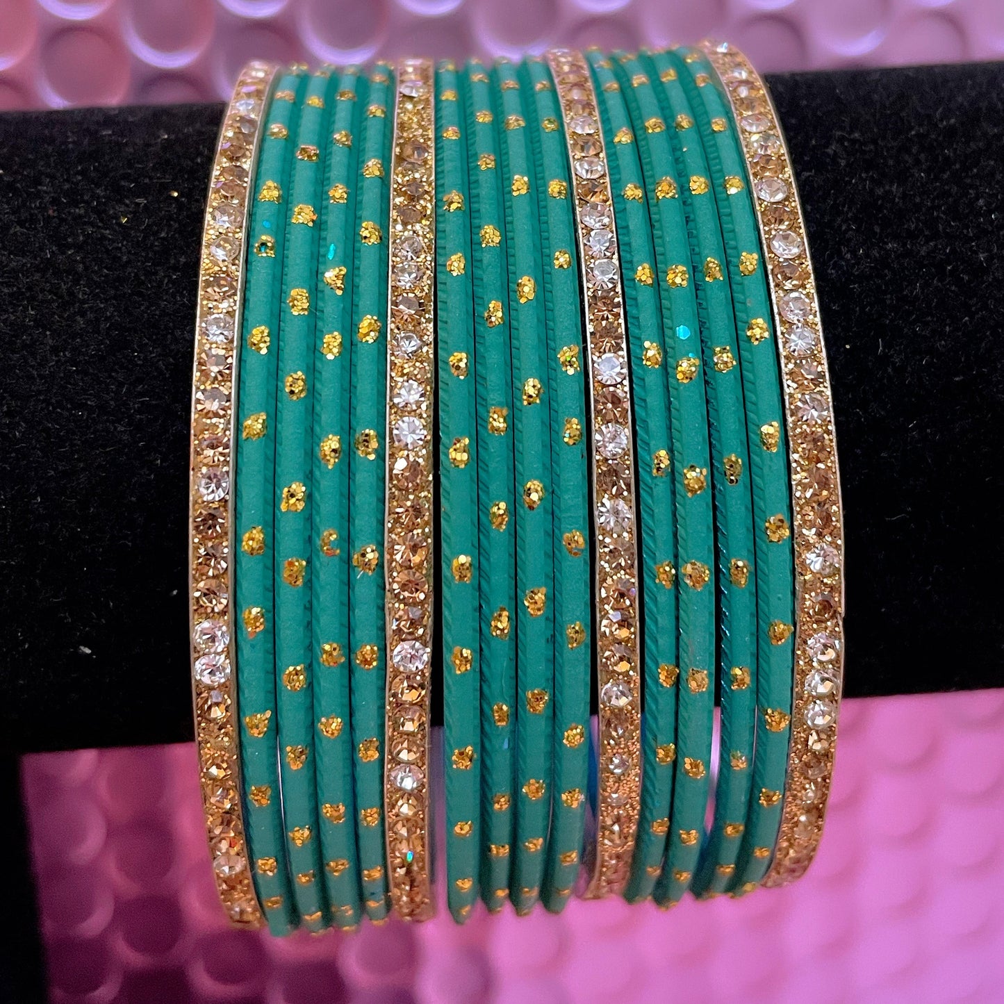 Various Colours Metal Bangles Set- Size 2.10