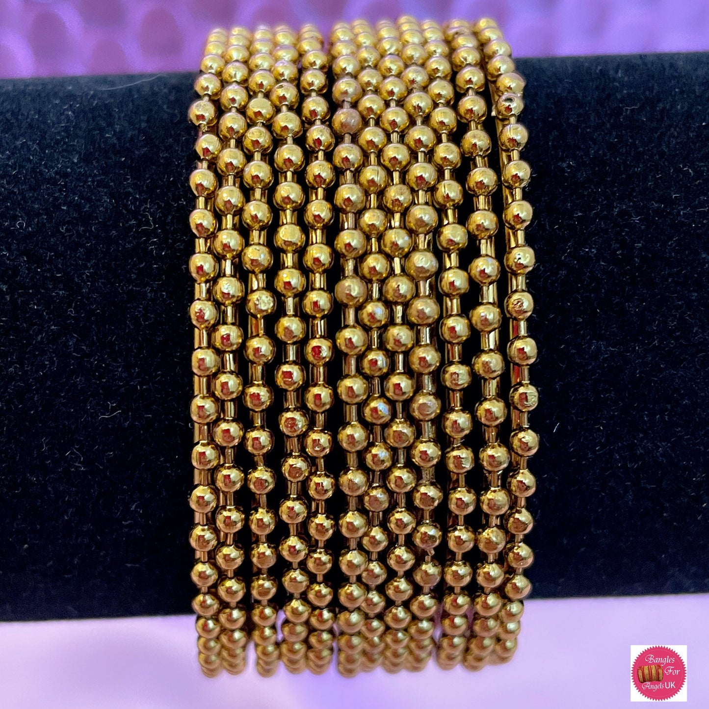 Size 2.10- Gold Metal Bangles Set