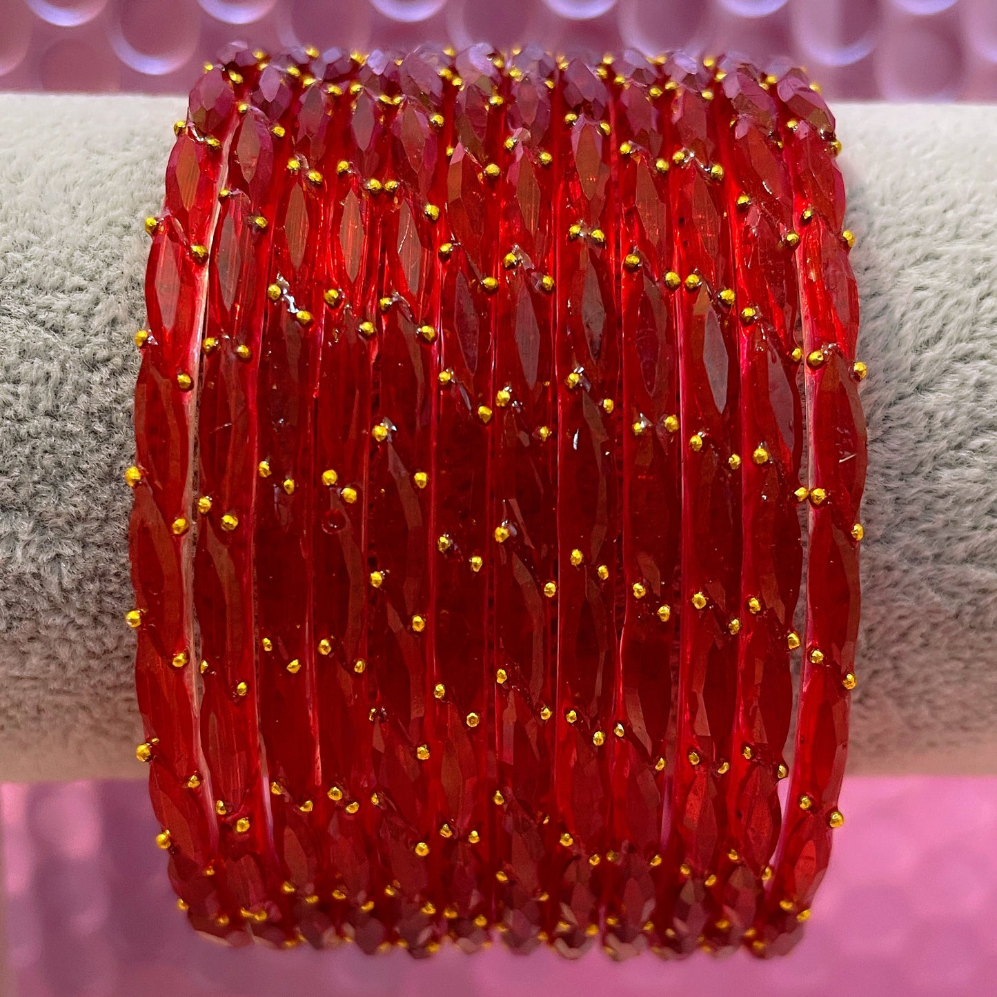 Rain Drop Glass Bangles in various colours - Size 2.10
