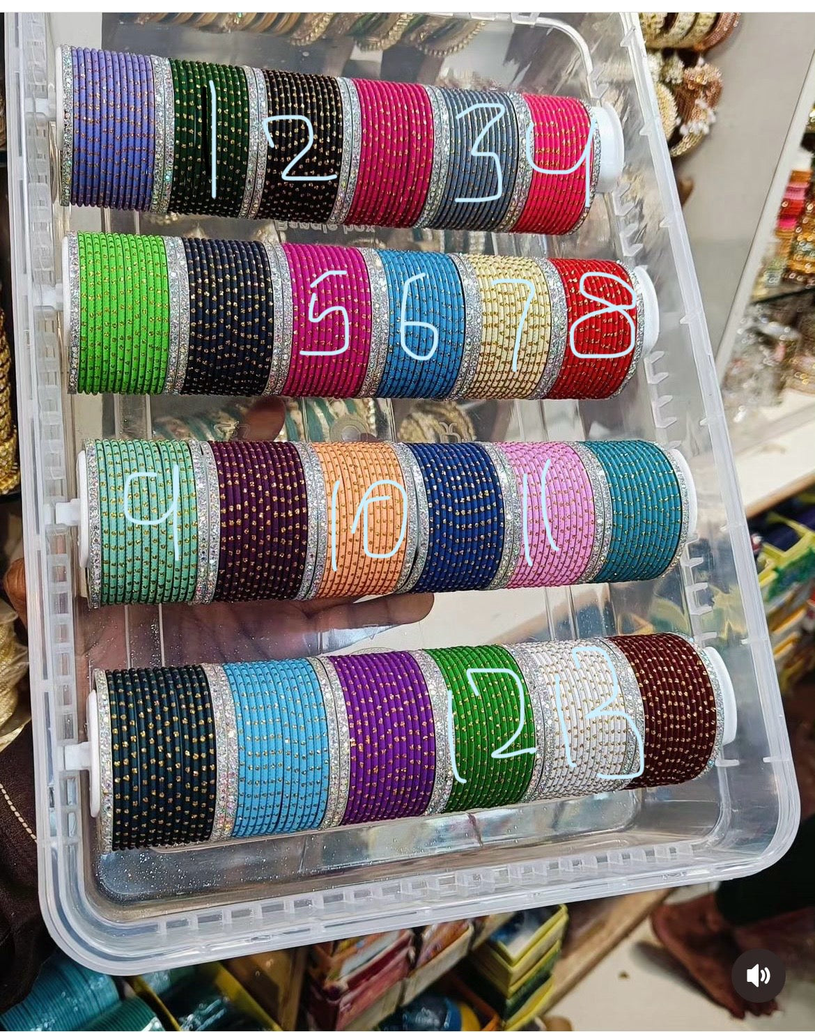 Silver Metal Bangles Set- Various Colours