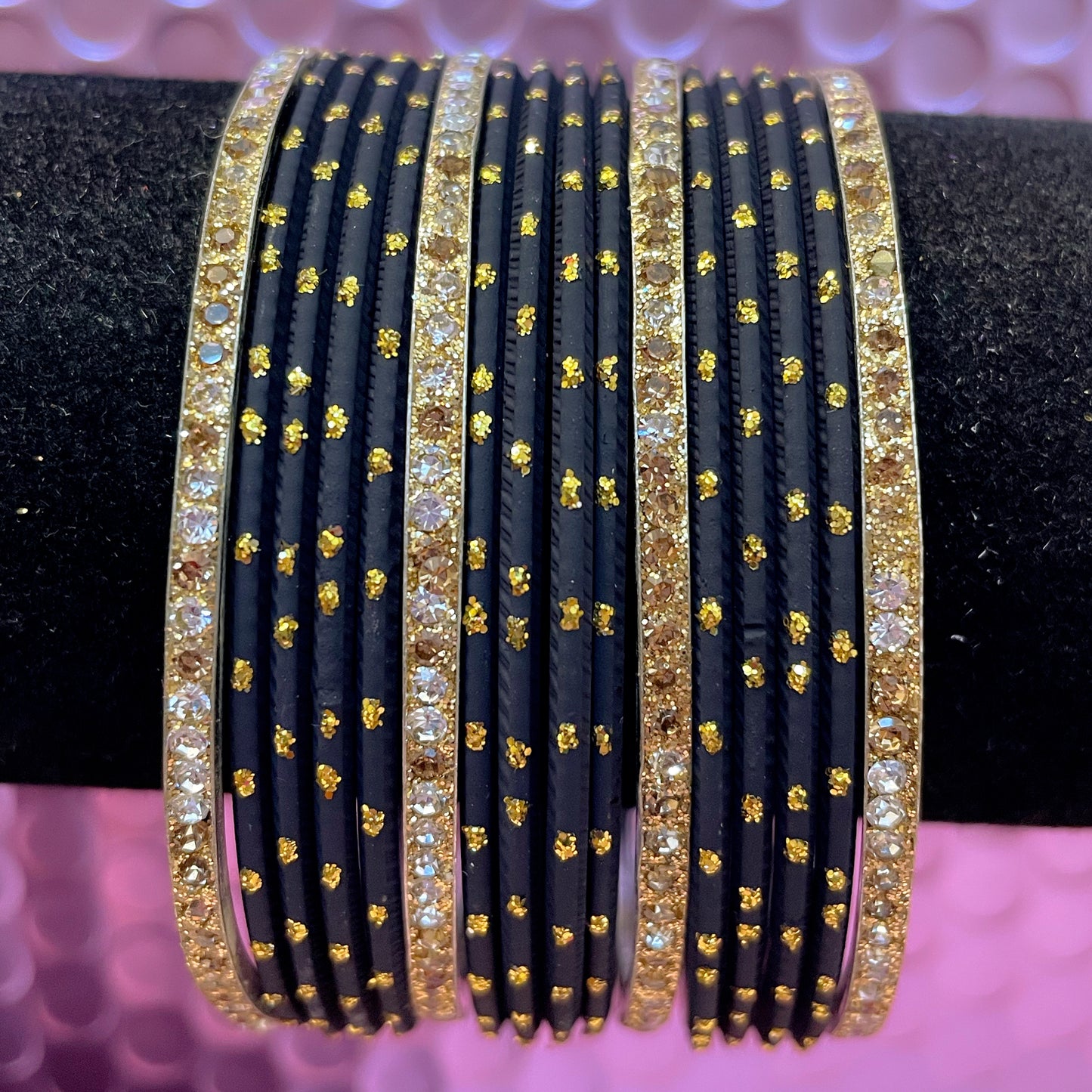Various Colours Metal Bangles Set- Size 2.10