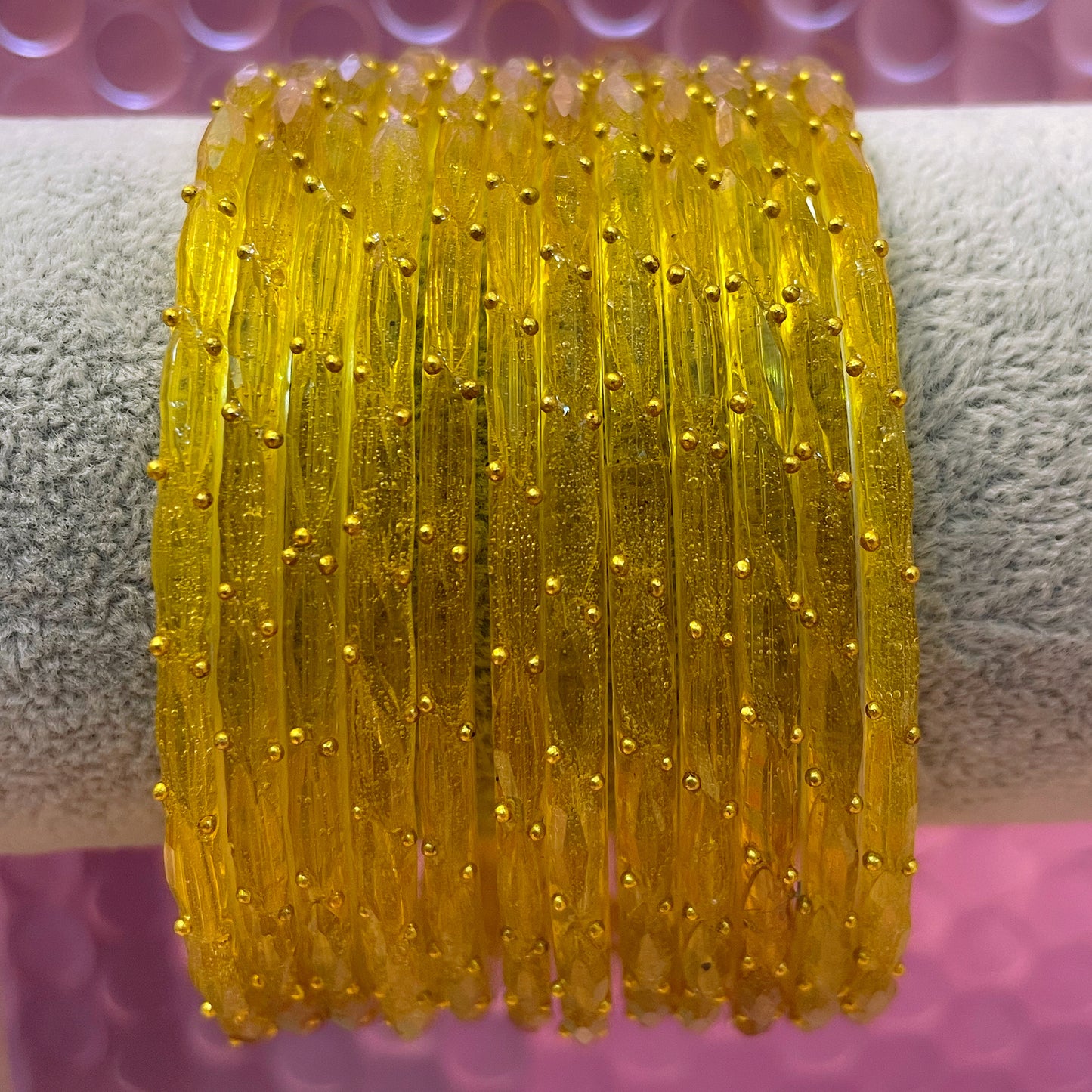 Rain Drop Glass Bangles- Various Colours in size 2.6