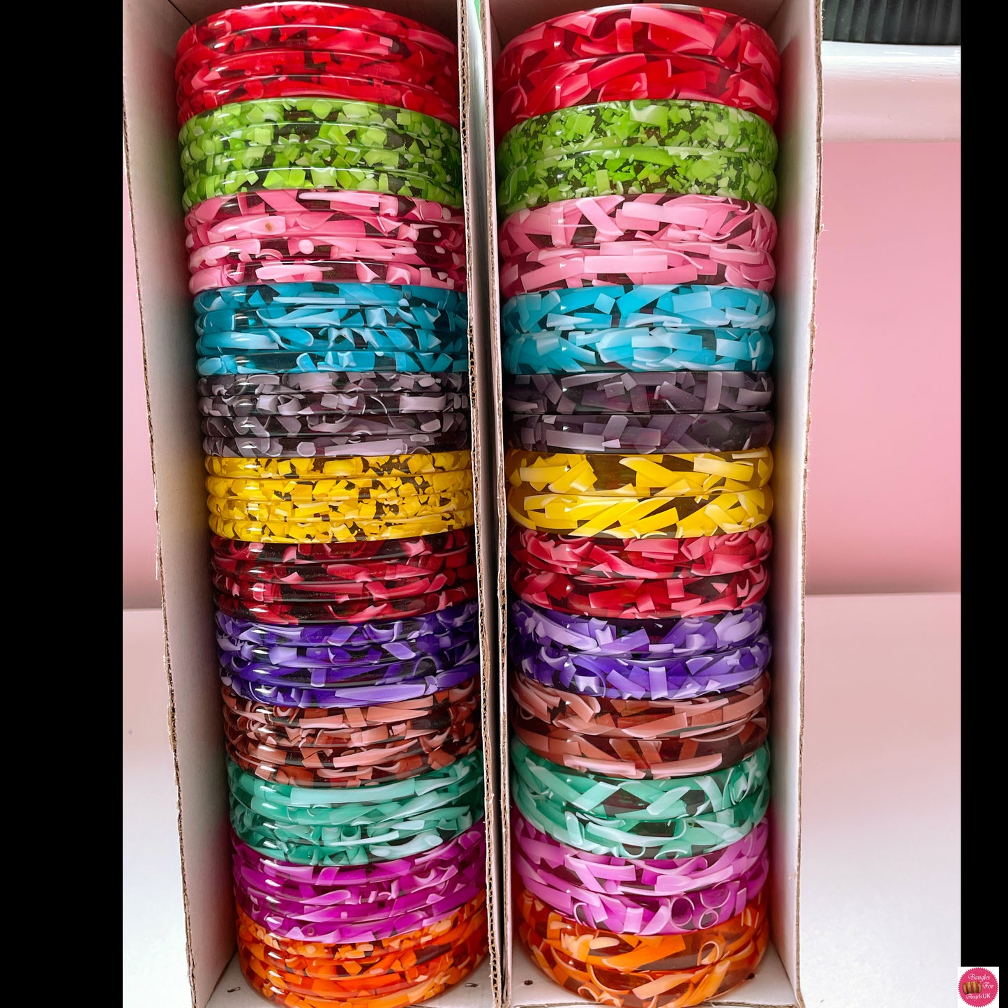 Acrylic/Plastic Bangles Combo Of 2 Box