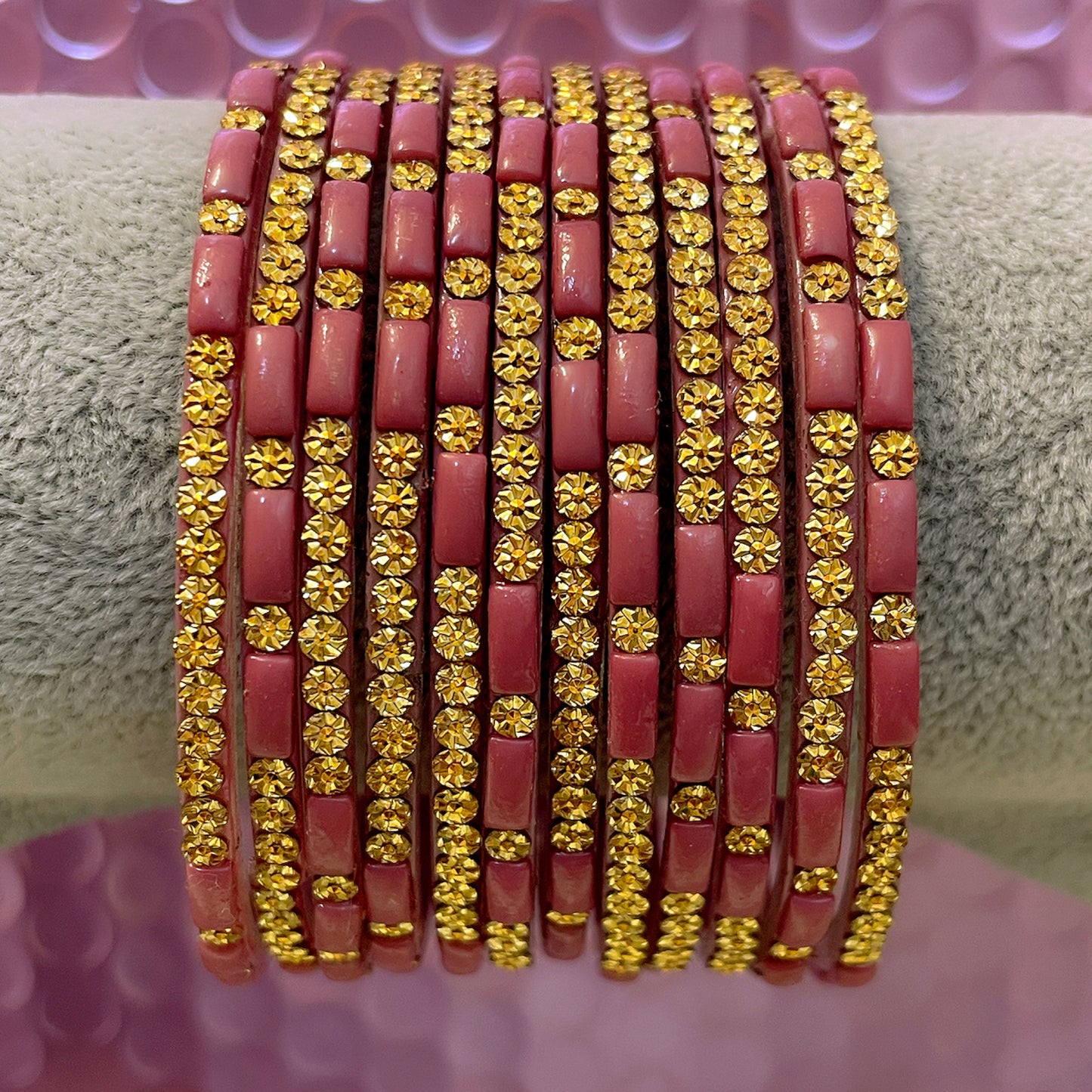 Lilac Glass Bangles- Size 2.4/2.6/2.8