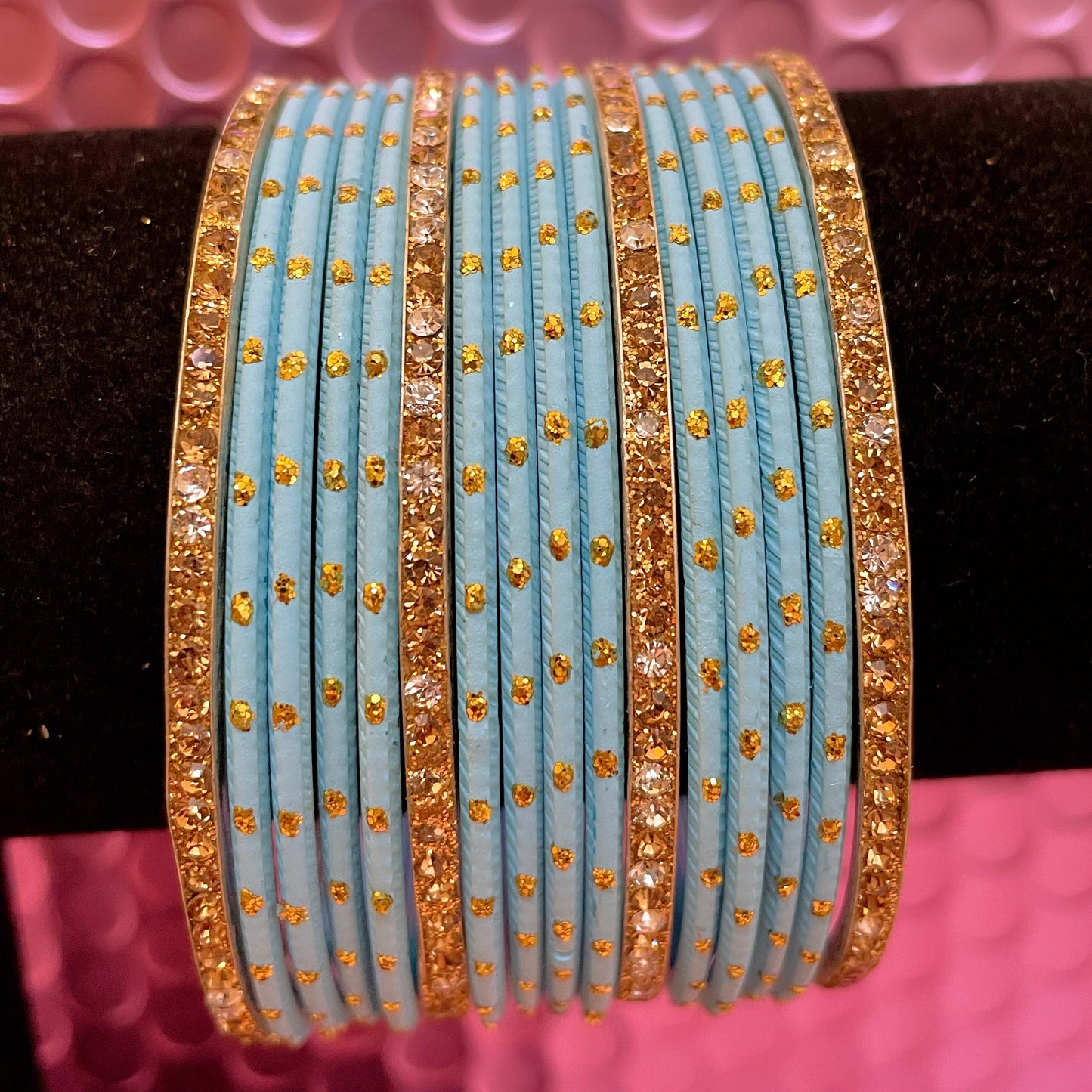 Various Colours Metal Bangles Set- Size 2.10