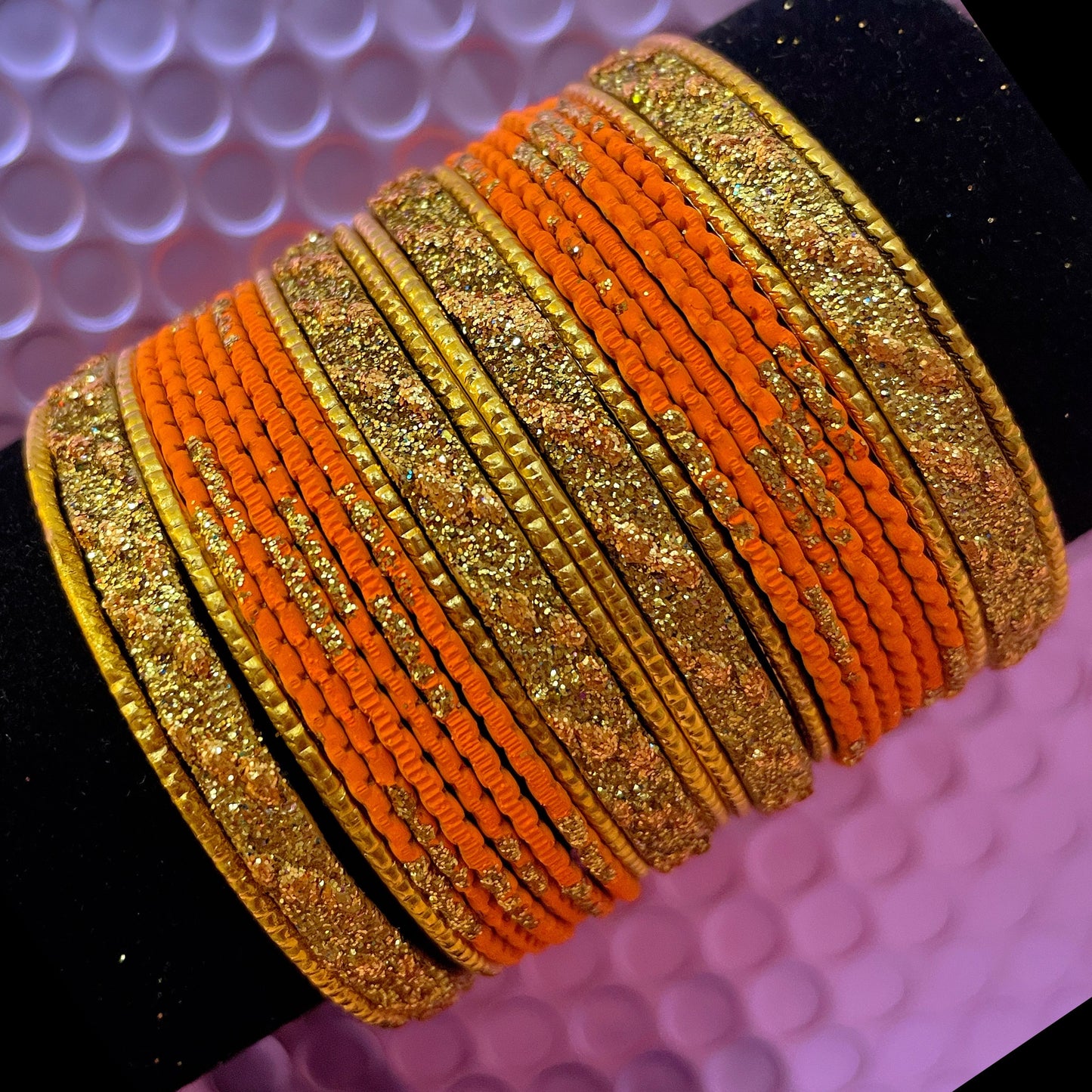 Various Colours Metal Bangles Sets- Size 2.4