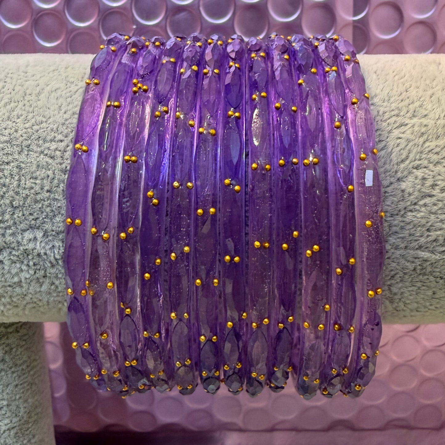 Rain Drop Glass Bangles- Various Colours in size 2.4/2.6/2.8
