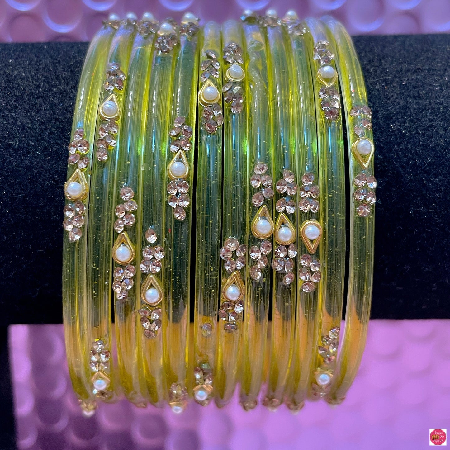 Pearl Glass Bangles in various colours- Size 2.6/2.8
