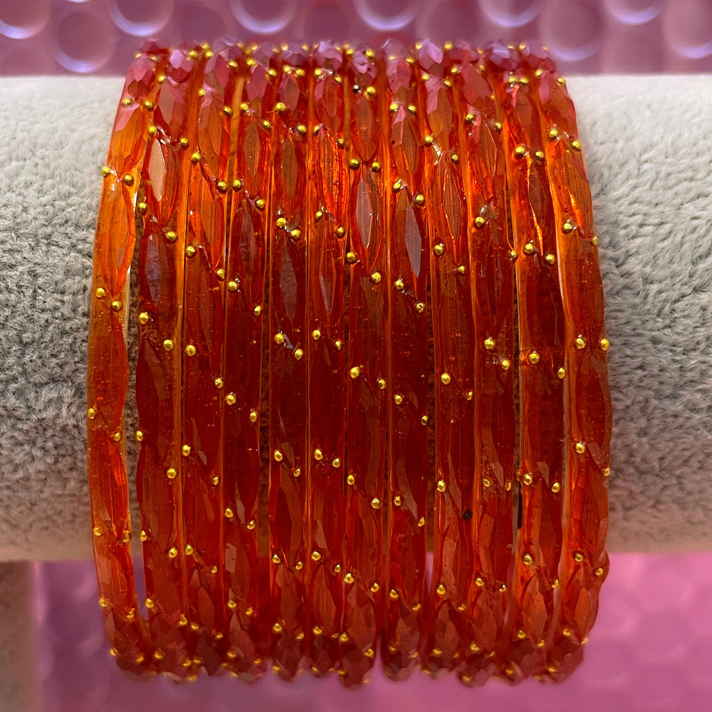 Rain Drop Glass Bangles- Various Colours in size 2.6