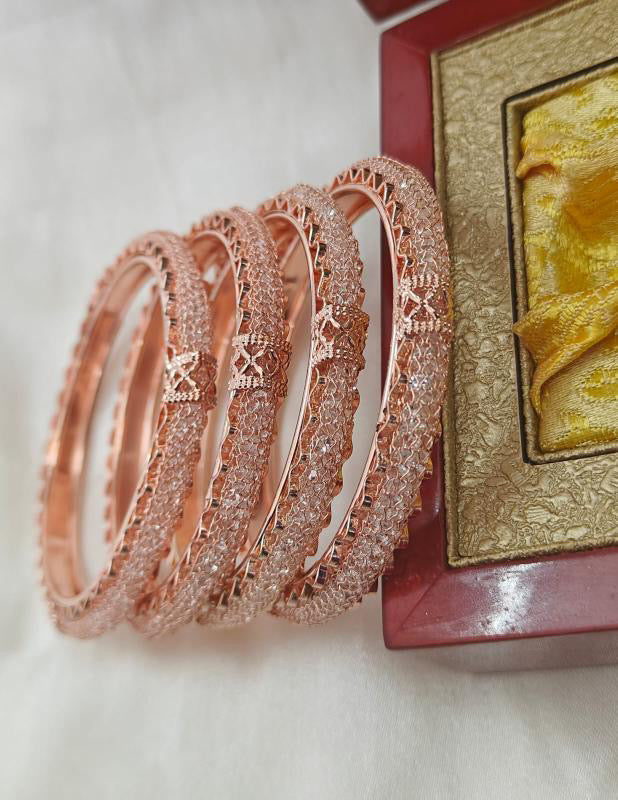 Gold Zirconia Metal Karas- Size 2.4/2.6