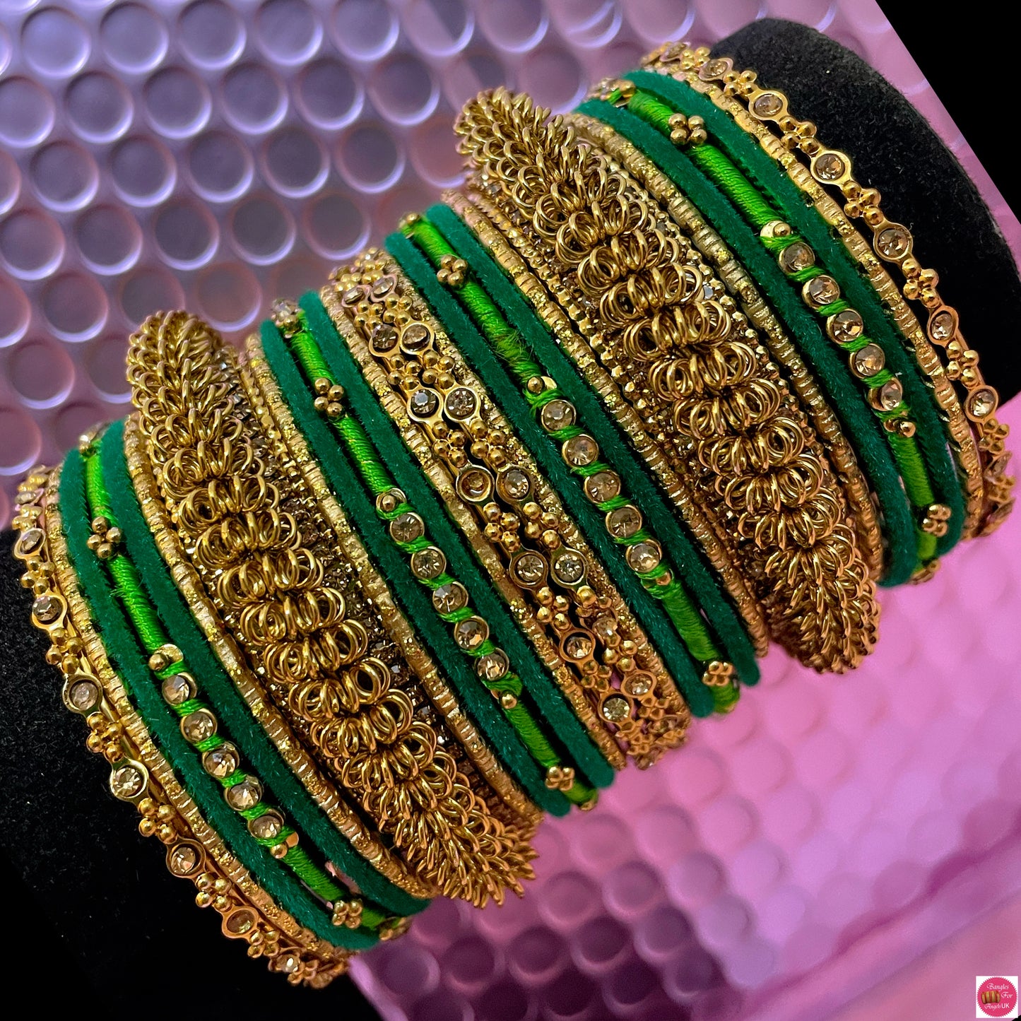 Gold Metal Bangles Sets- Various Colours