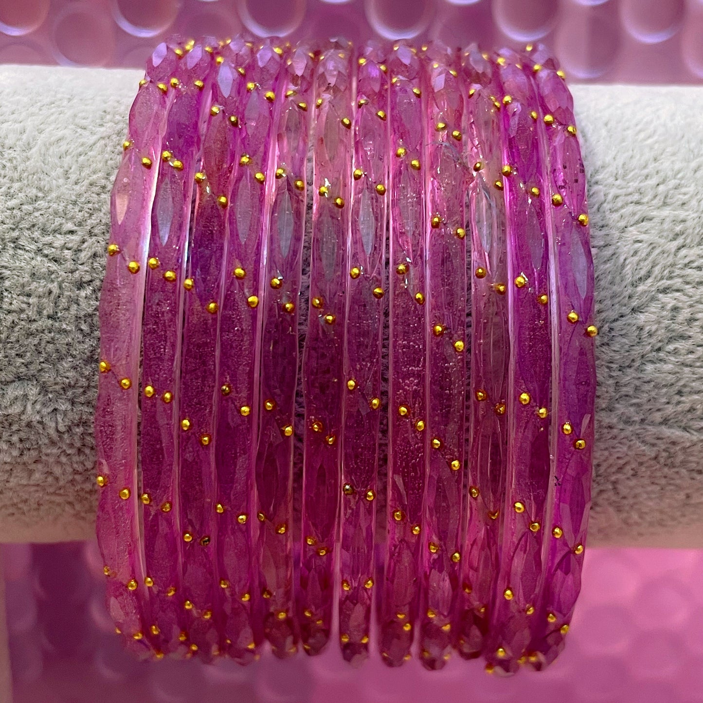 Rain Drop Glass Bangles in various colours - Size 2.10