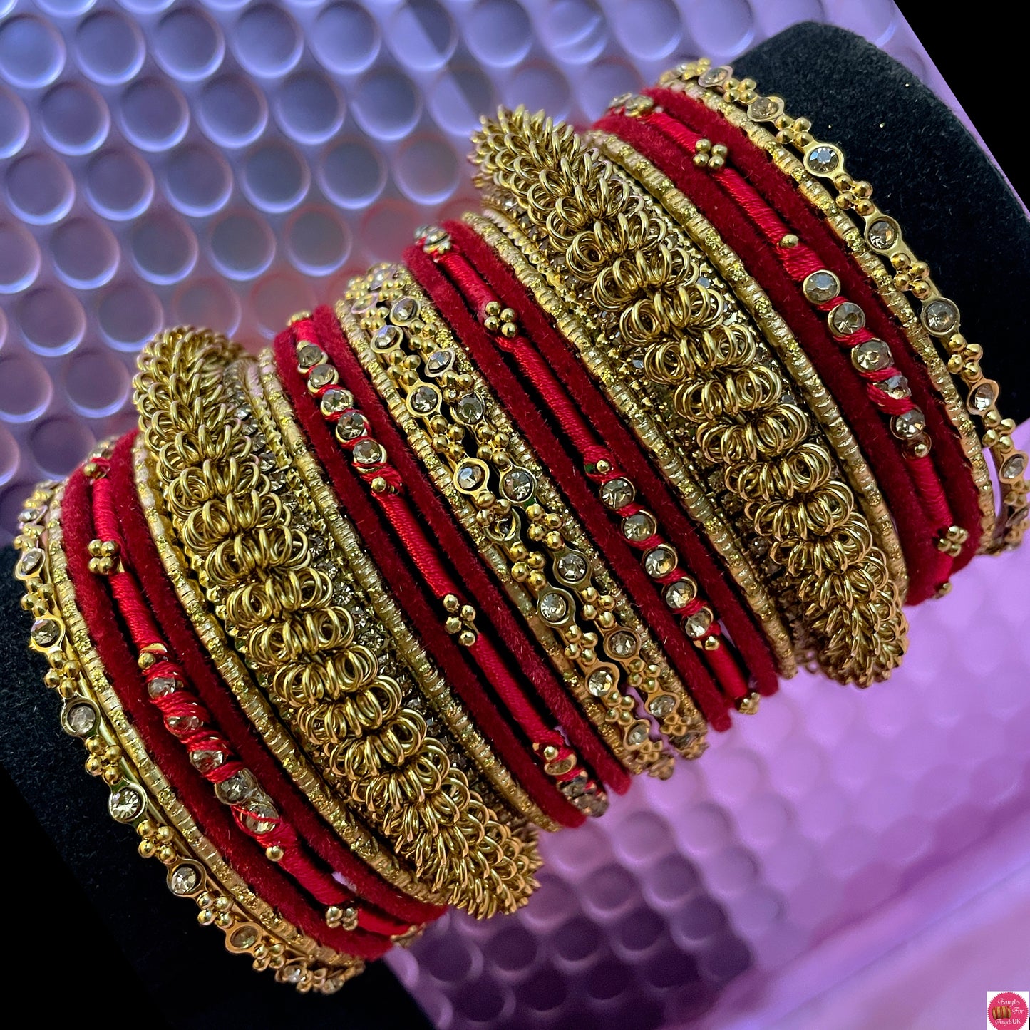 Gold Metal Bangles Sets- Various Colours