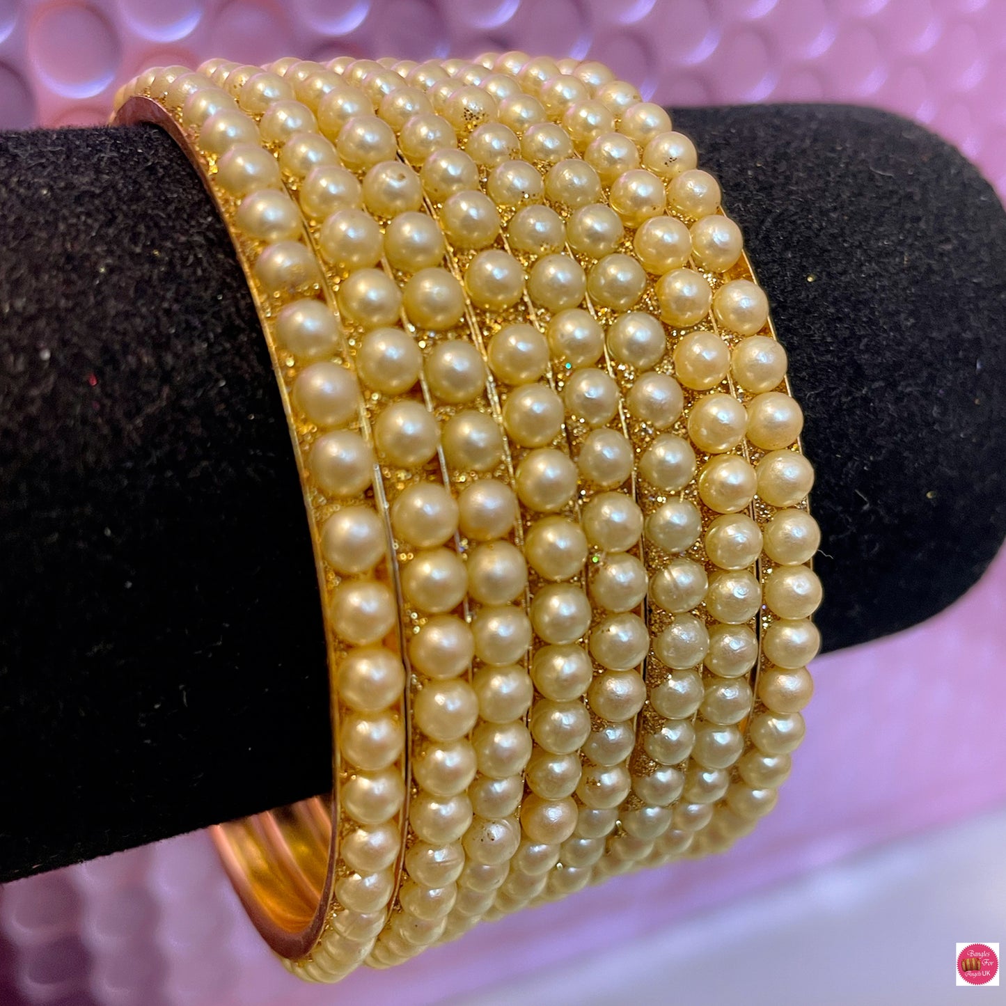 Gold Pearl Metal Karas