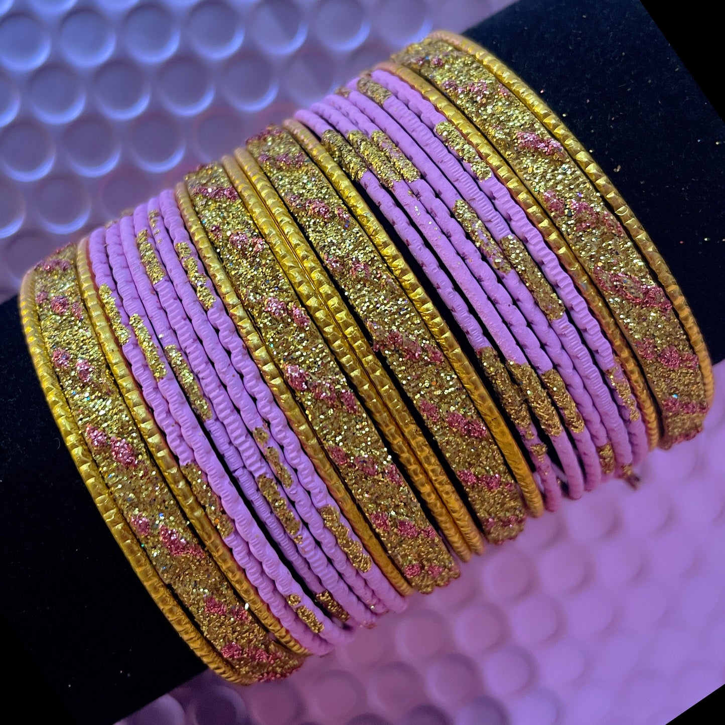 Various Colours Metal Bangles Sets- Size 2.4