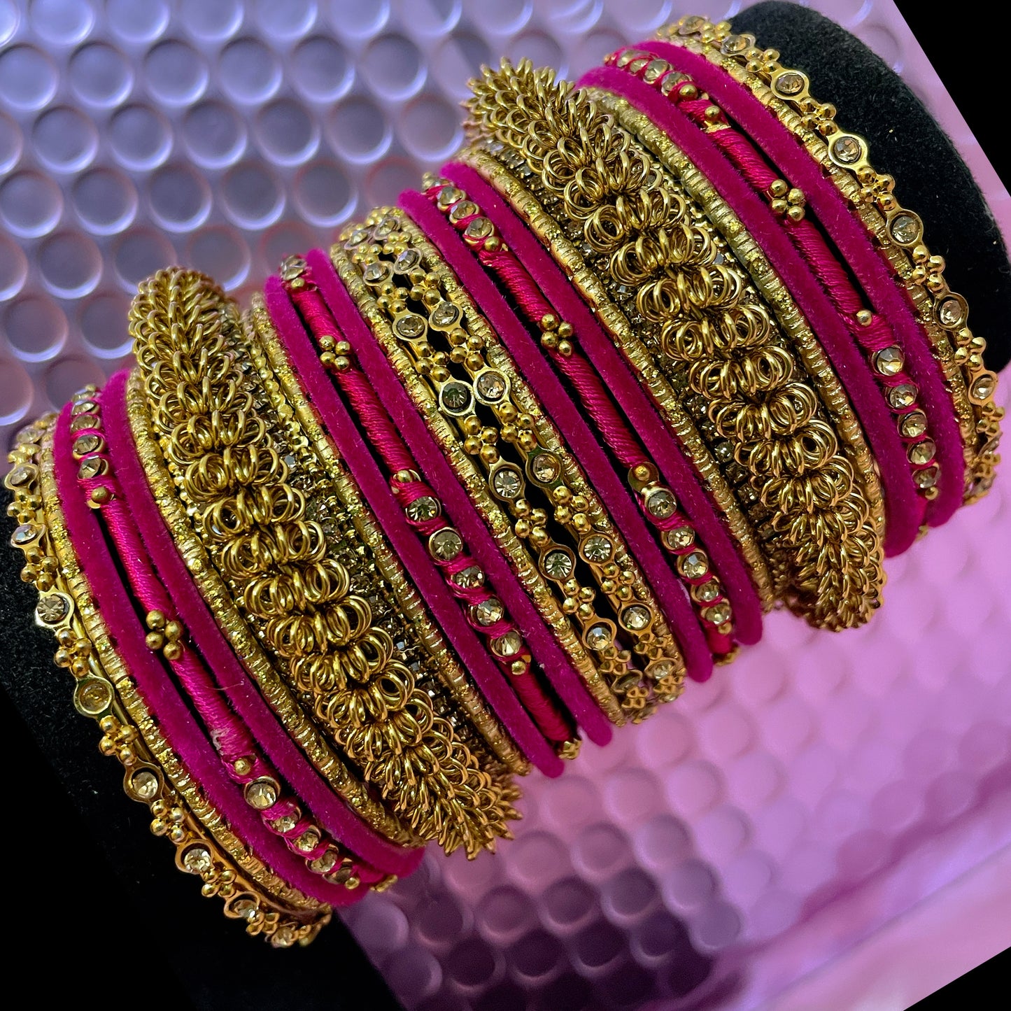 Gold Metal Bangles Sets- Various Colours
