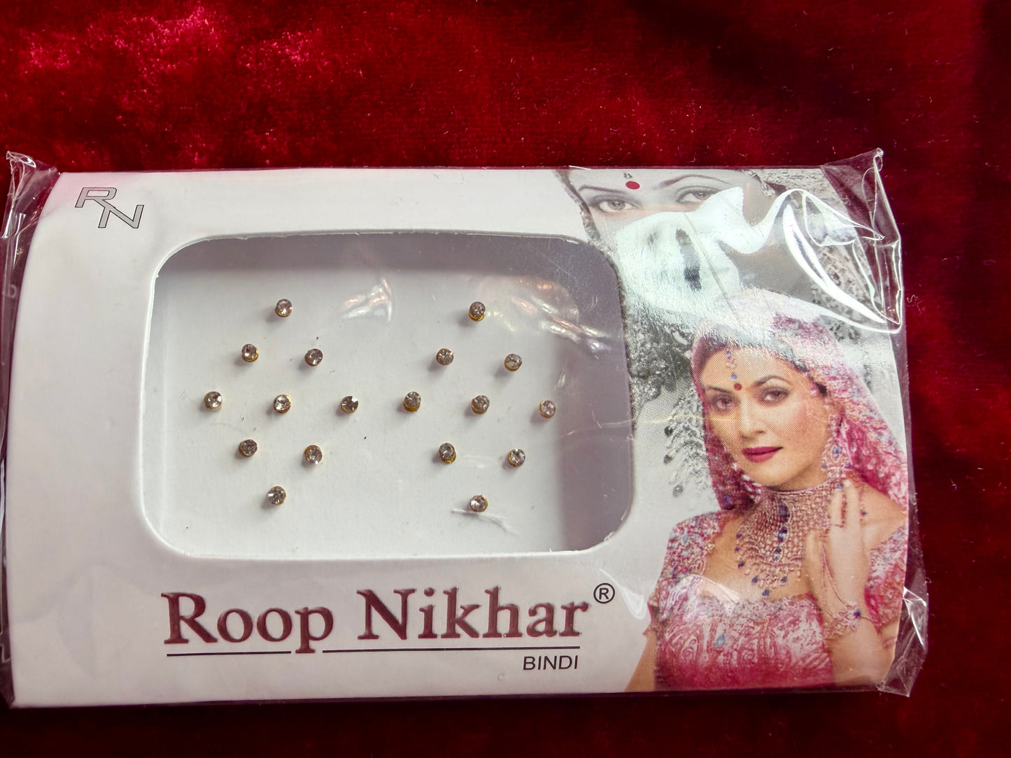 Gold White Stone Bindi Pack- XXS