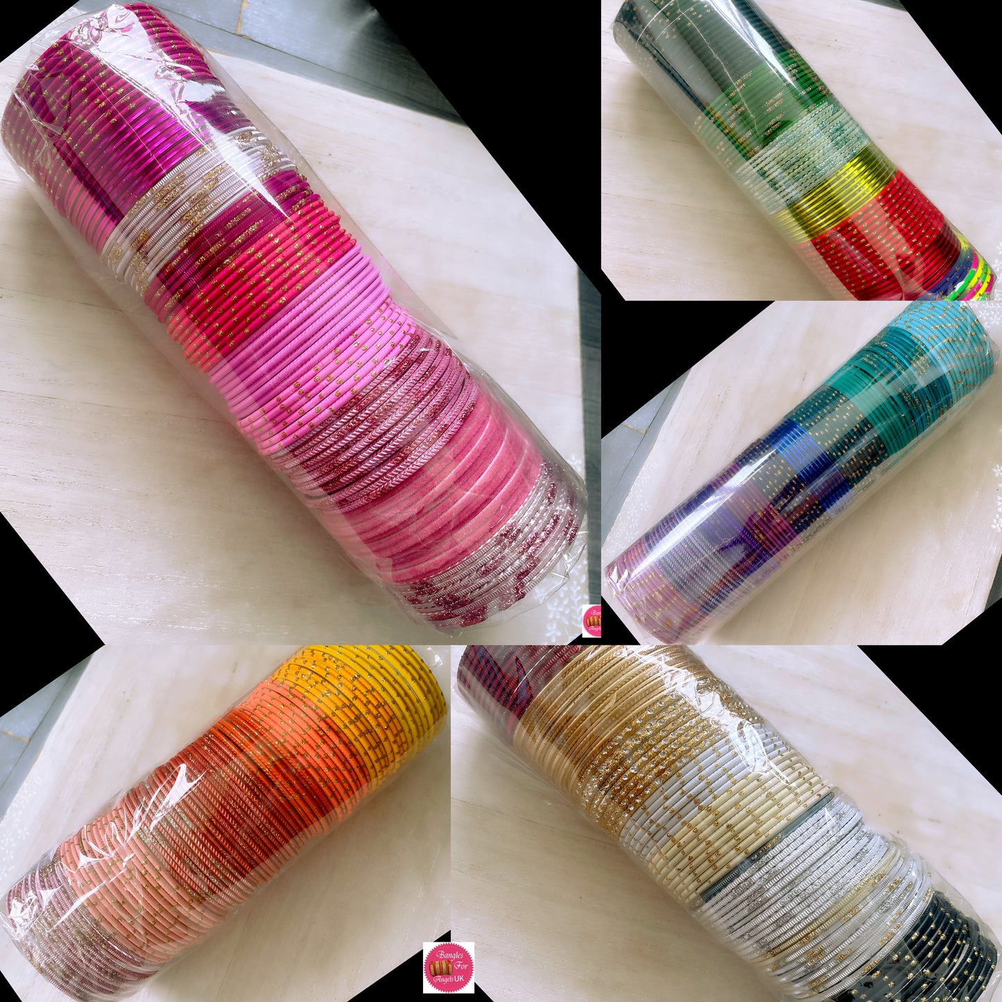 Metal Bangles Stacks- Various Colours