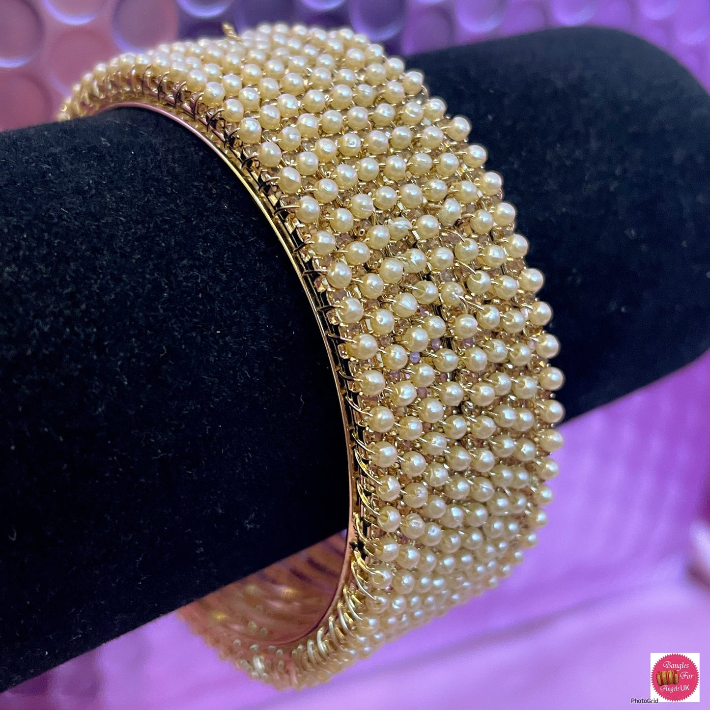 Pearl Metal Bangles Set
