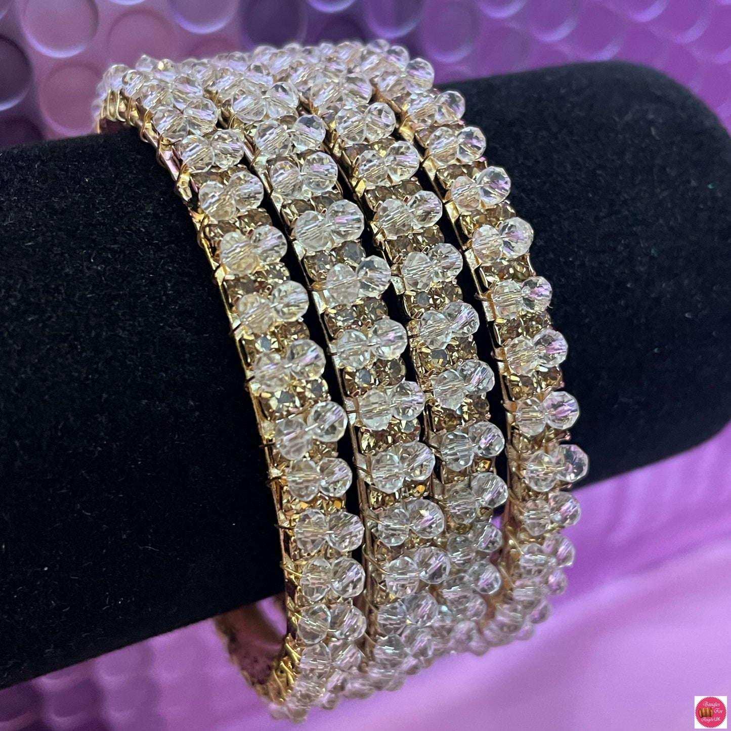 Gold & White Metal Karas- Size 2.4/2.6/2.8/2.10/2.12