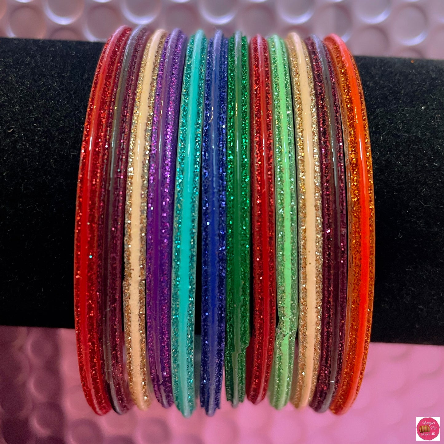 Multicoloured Glass Bangles Set- Various Designs