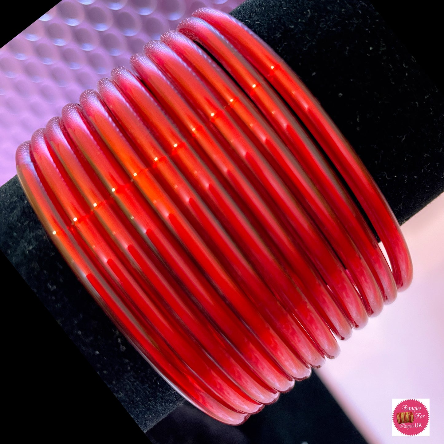 Red Glass Bangles