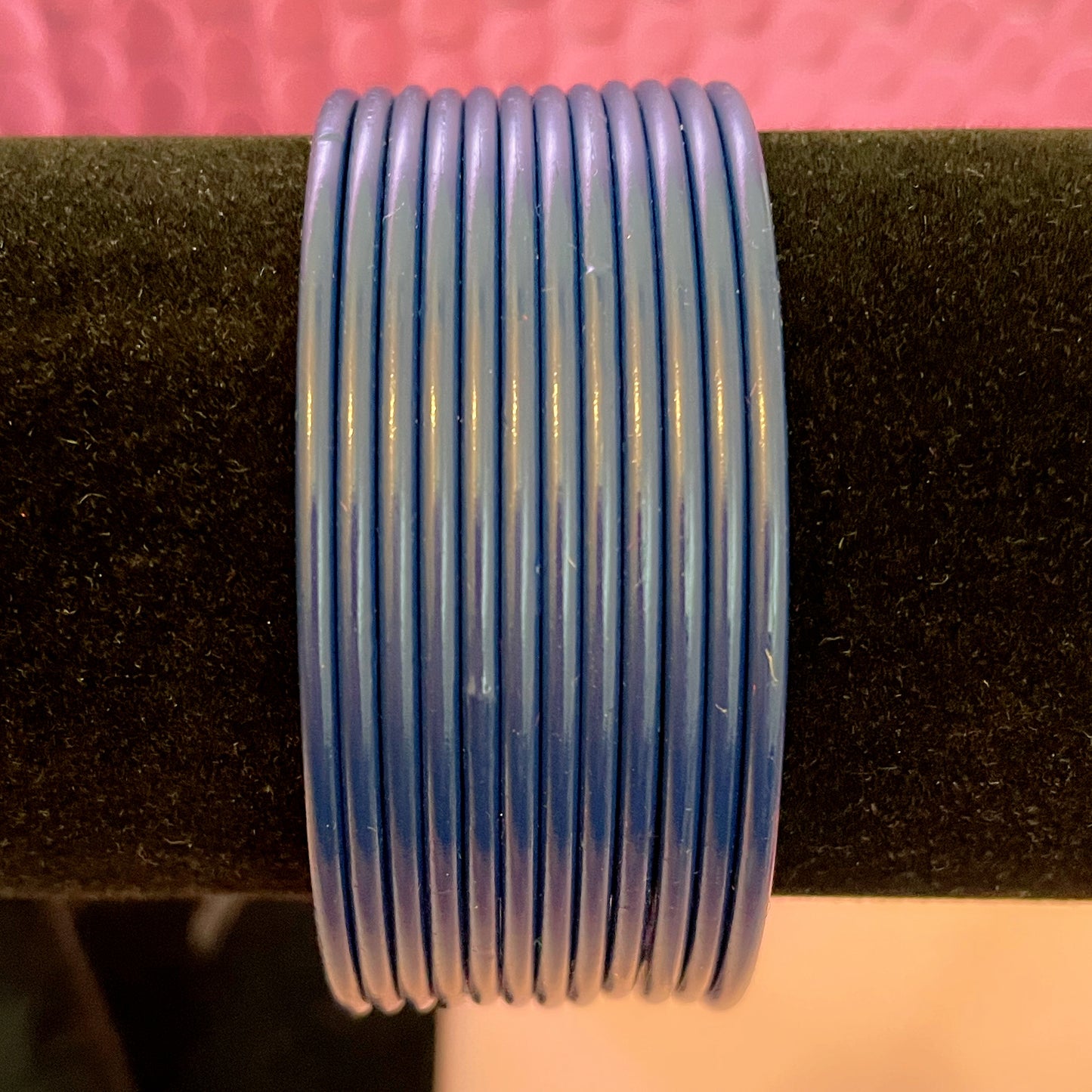 Navy Blue Metal Bangles