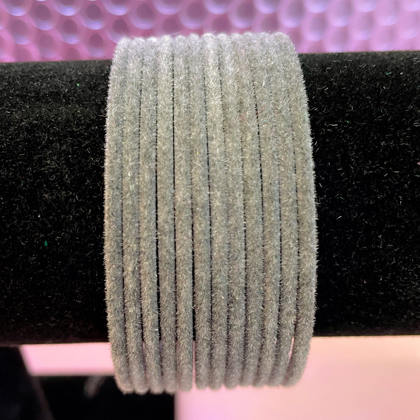 Grey Velvet Bangles
