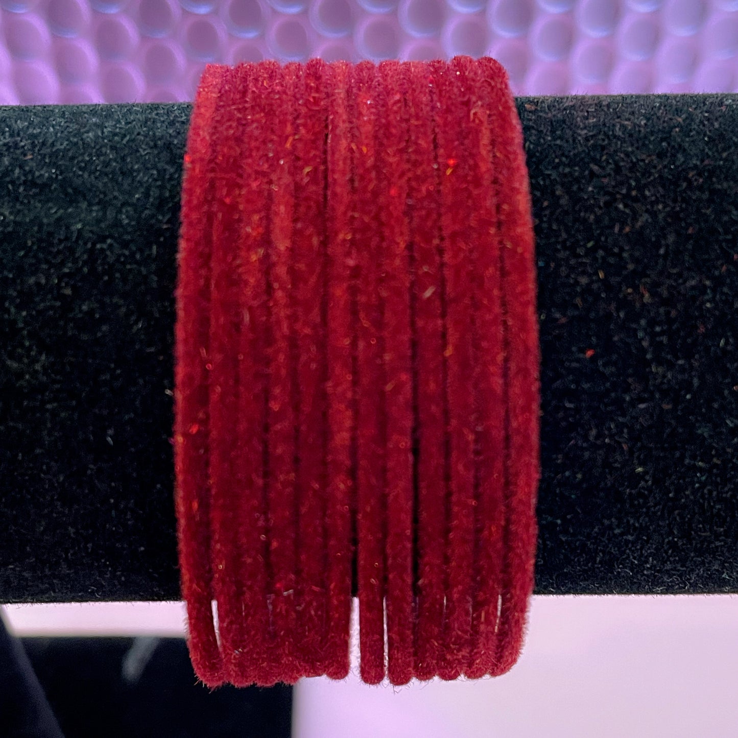 Maroon Velvet Bangles