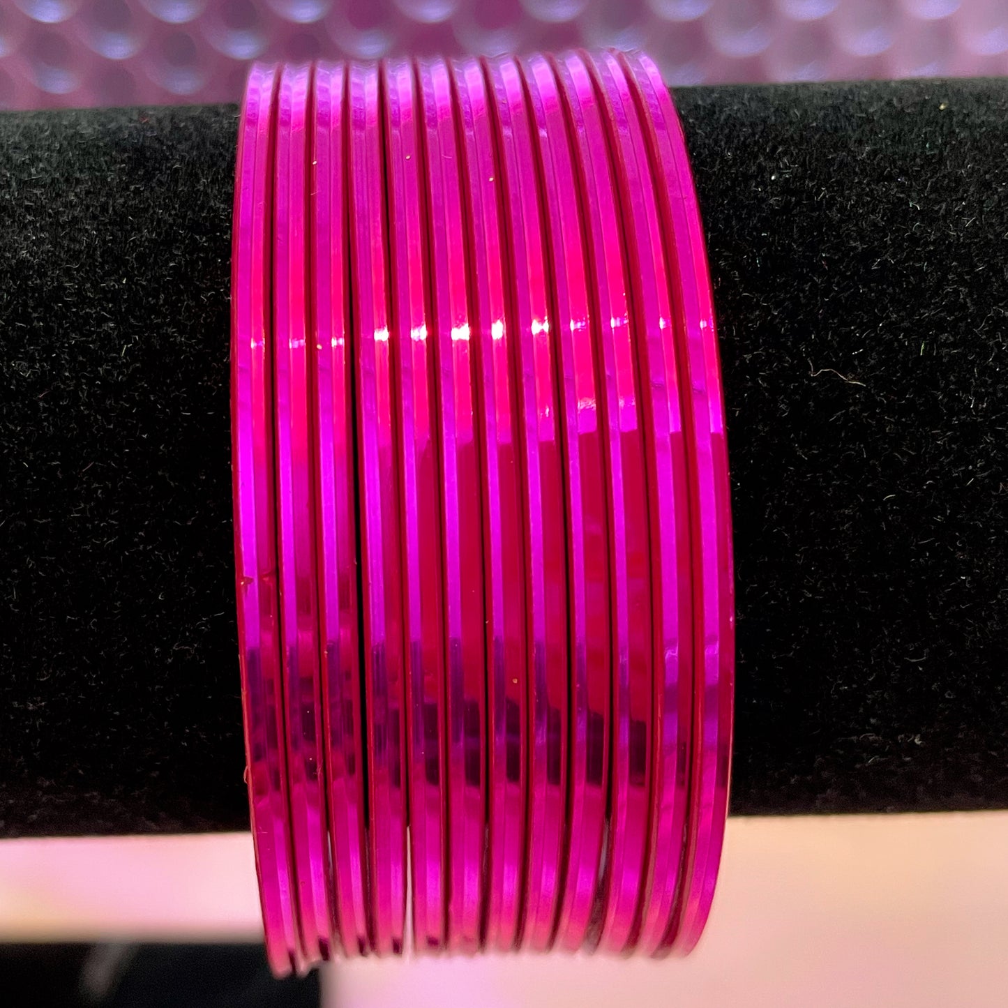 Hot Pink Glossy Bangles