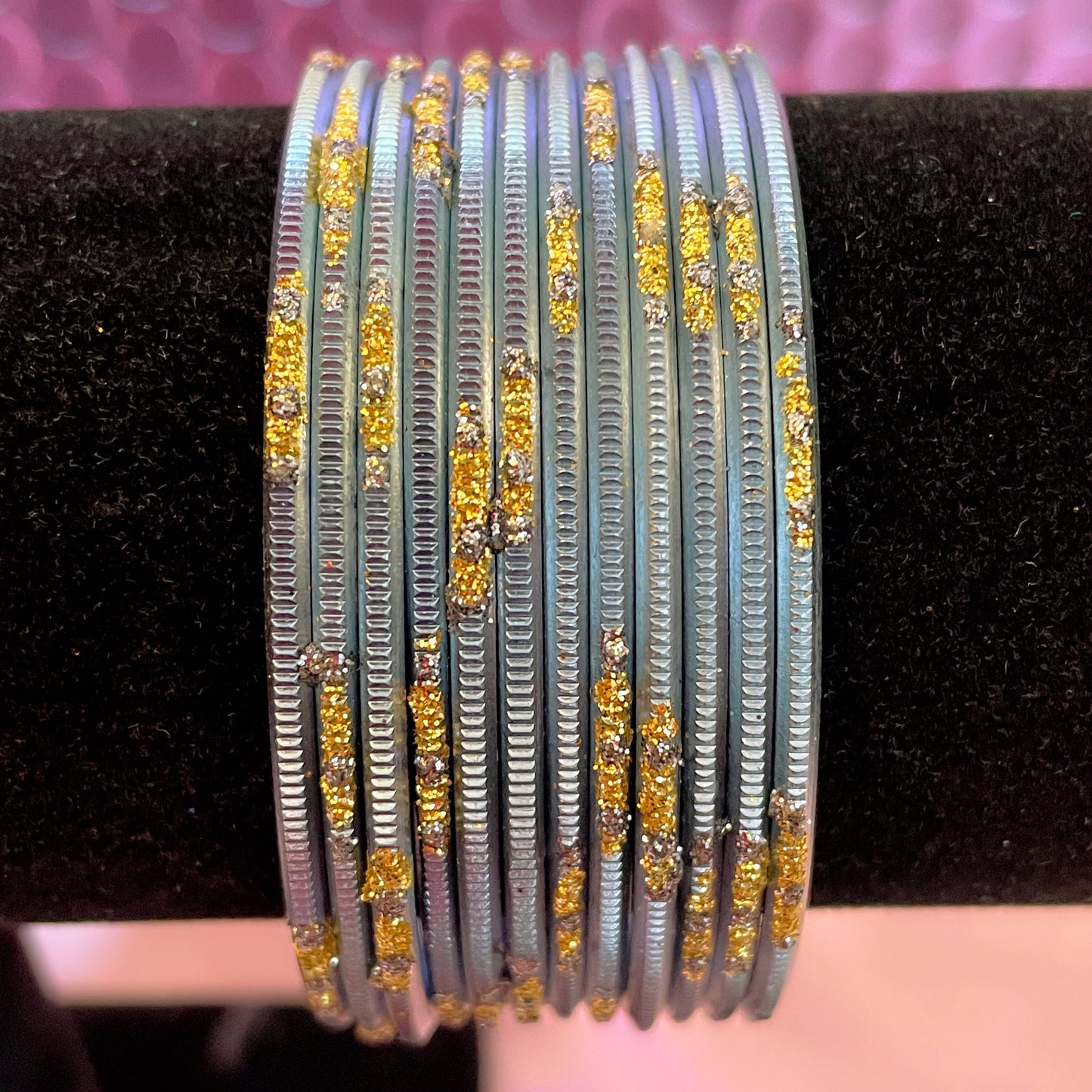 Grey Metal Bangles