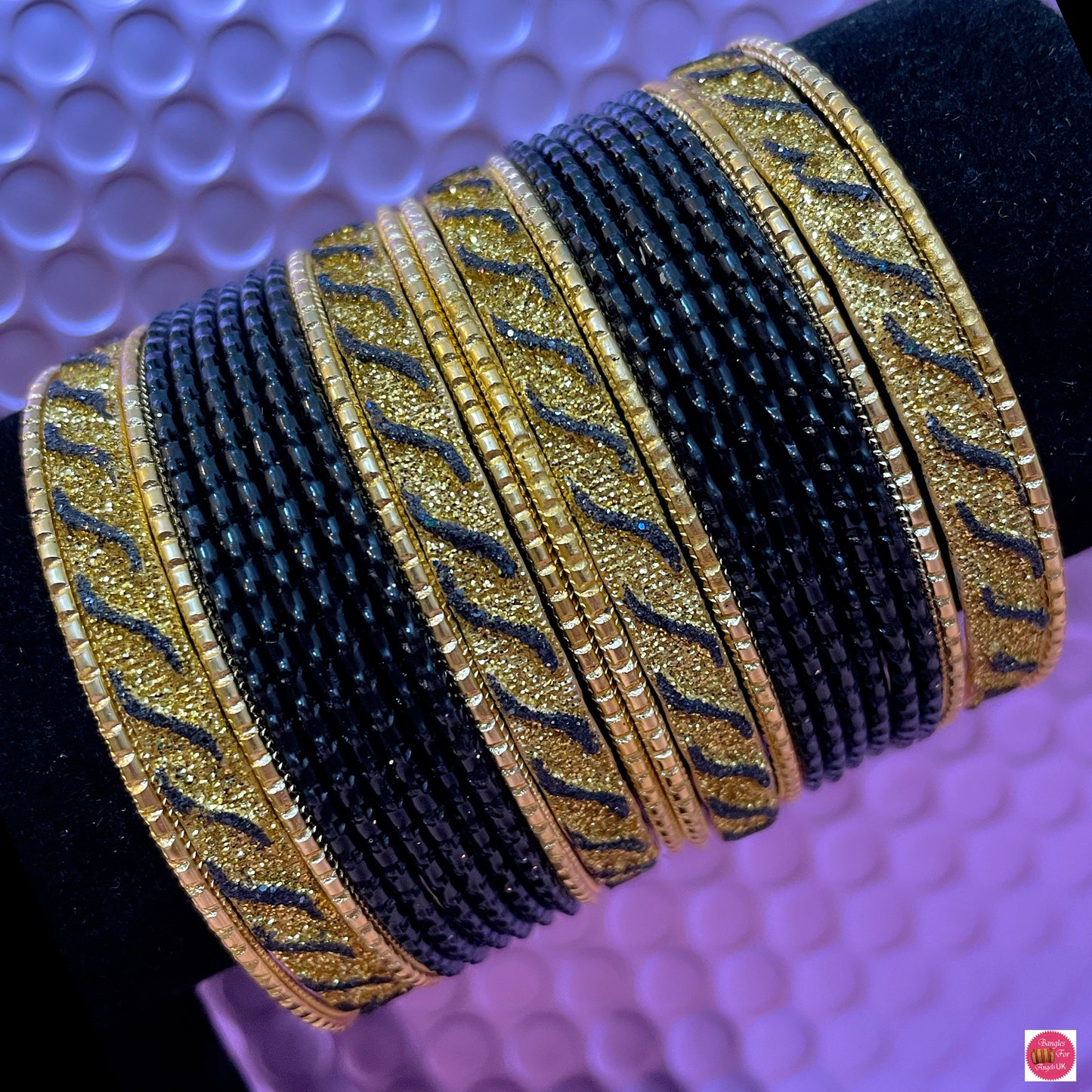 Various Colours Metal Bangles Sets- Size 2.4