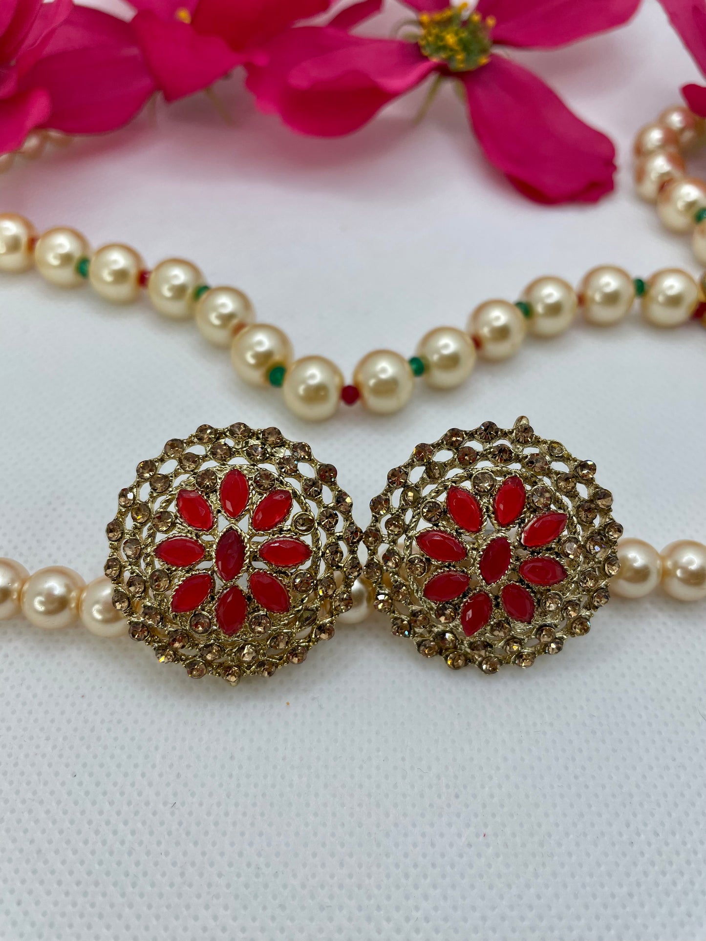Gold Stone Studs- Various Colours