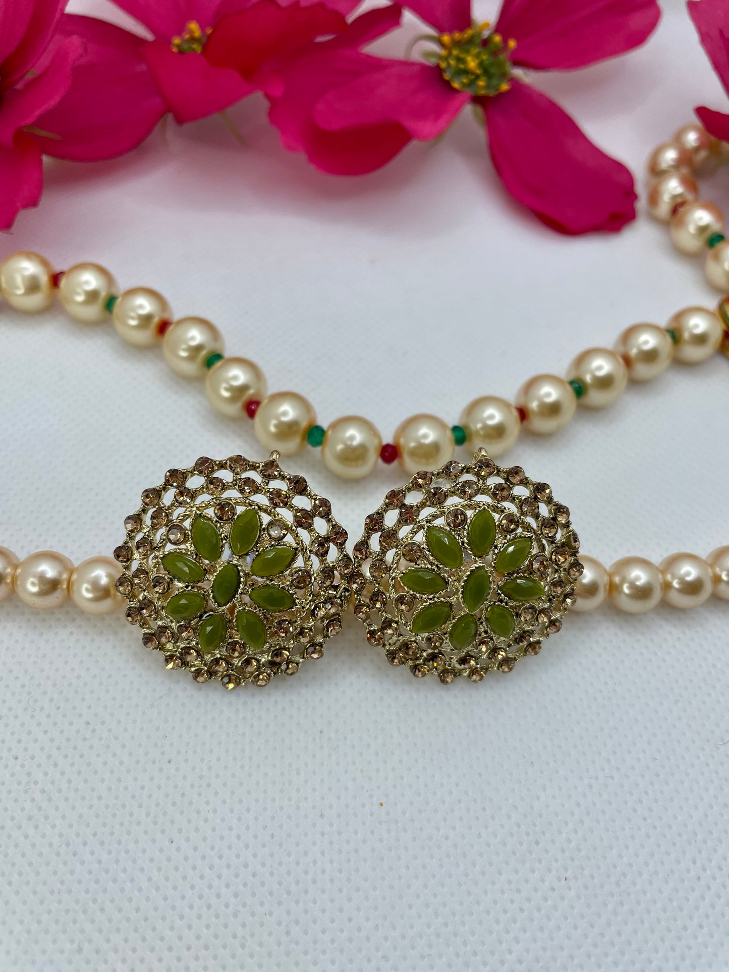 Gold Stone Studs- Various Colours