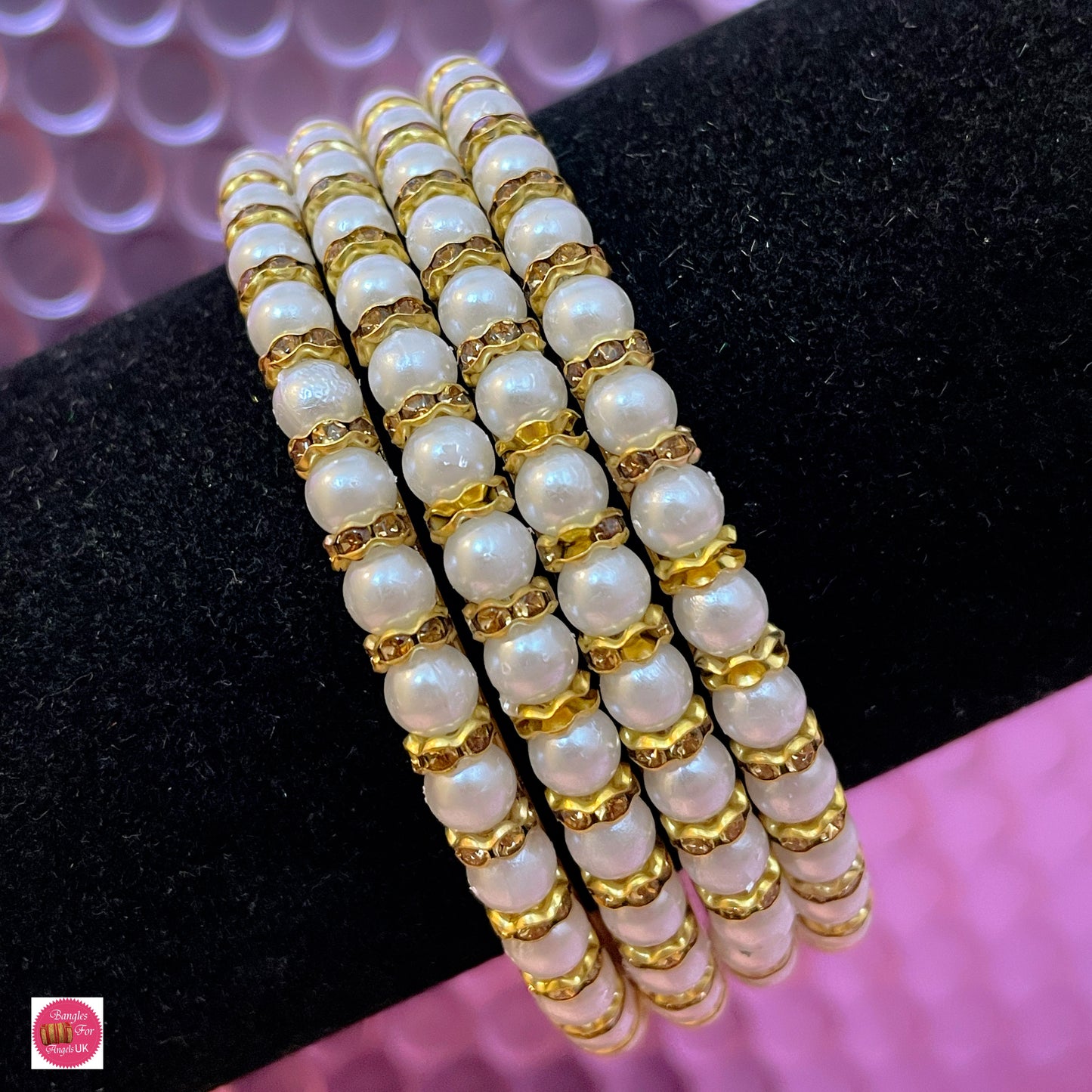 Pearl Metal Bangles- Size 2.4/2.8