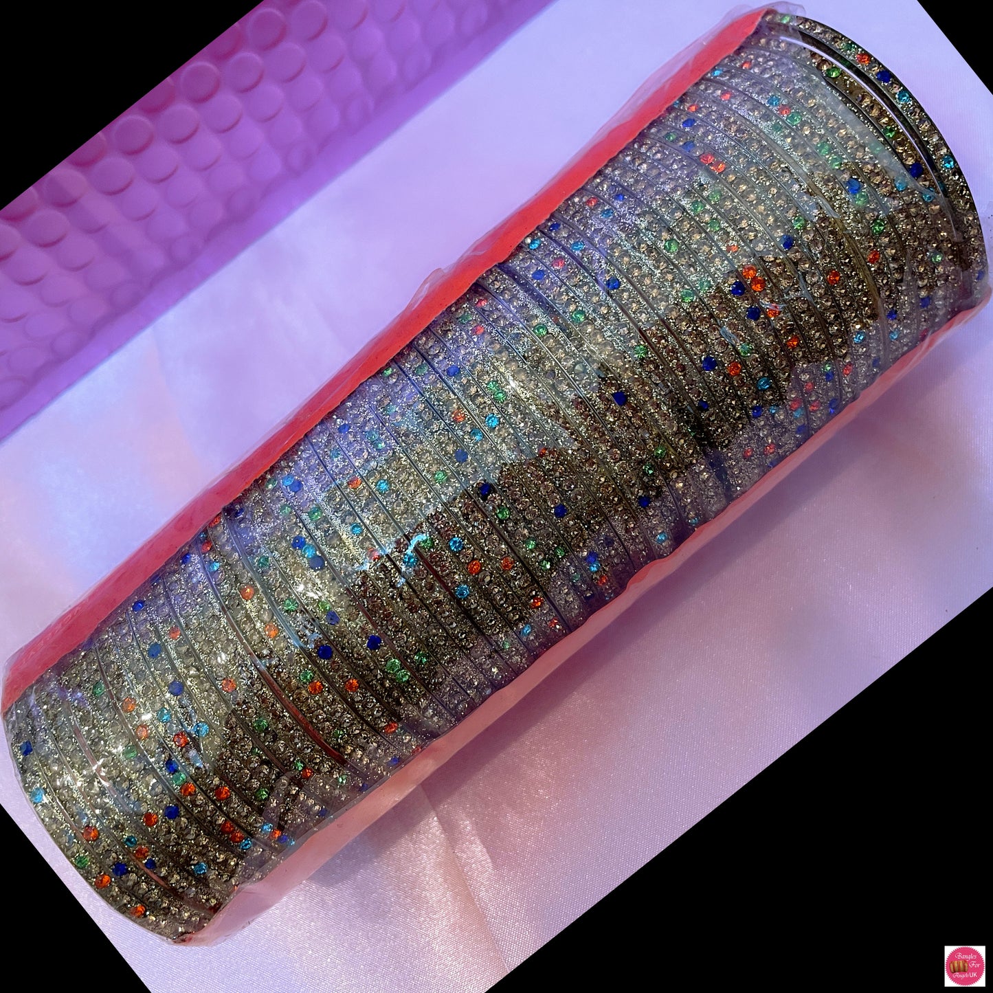 Multicoloured Metal Different Sizes Bangles Pack