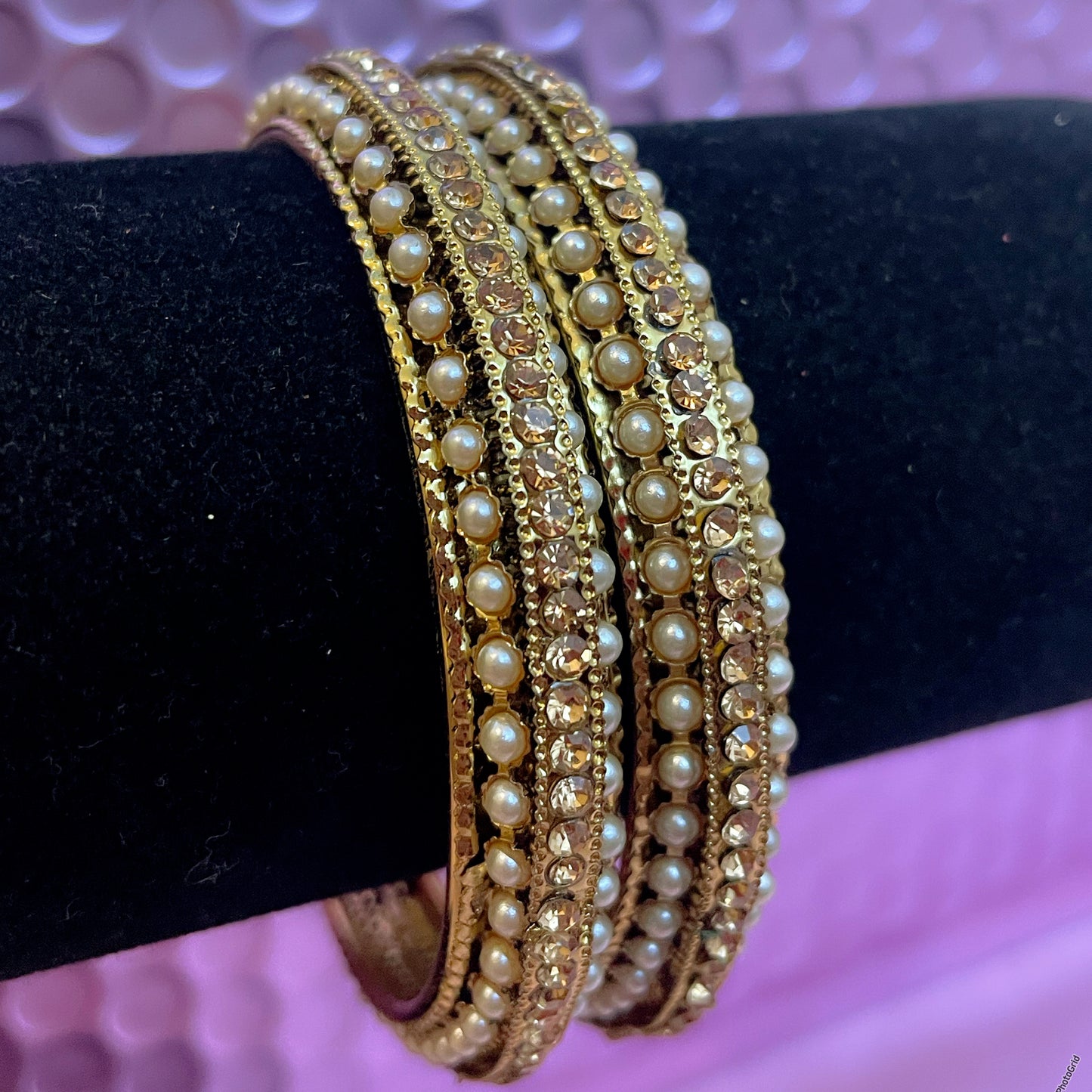 Pearl Gold Metal Karas