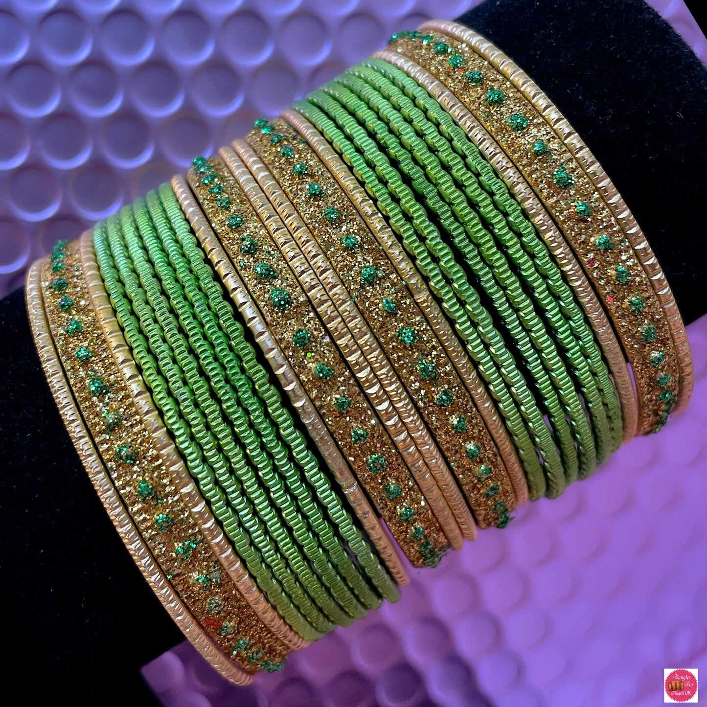 Various Colours Metal Bangles Sets- Size 2.4